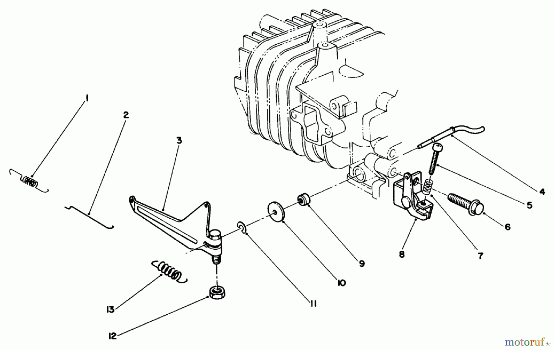  Toro Neu Snow Blowers/Snow Throwers Seite 1 38180C - Toro CCR 2000 Snowthrower, 1989 (9000001-9999999) GOVERNOR ASSEMBLY