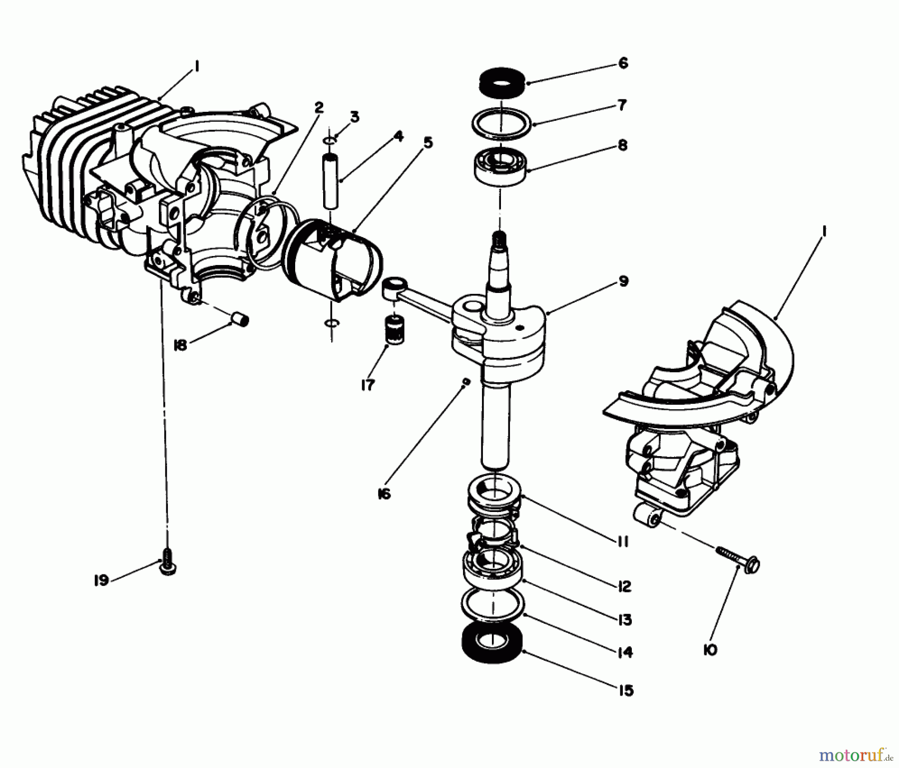  Toro Neu Snow Blowers/Snow Throwers Seite 1 38181 - Toro CCR 2000 Snowthrower, 1990 (0000001-0999999) SHORT BLOCK ASSEMBLY (ENGINE MODEL NO. 47PK9)