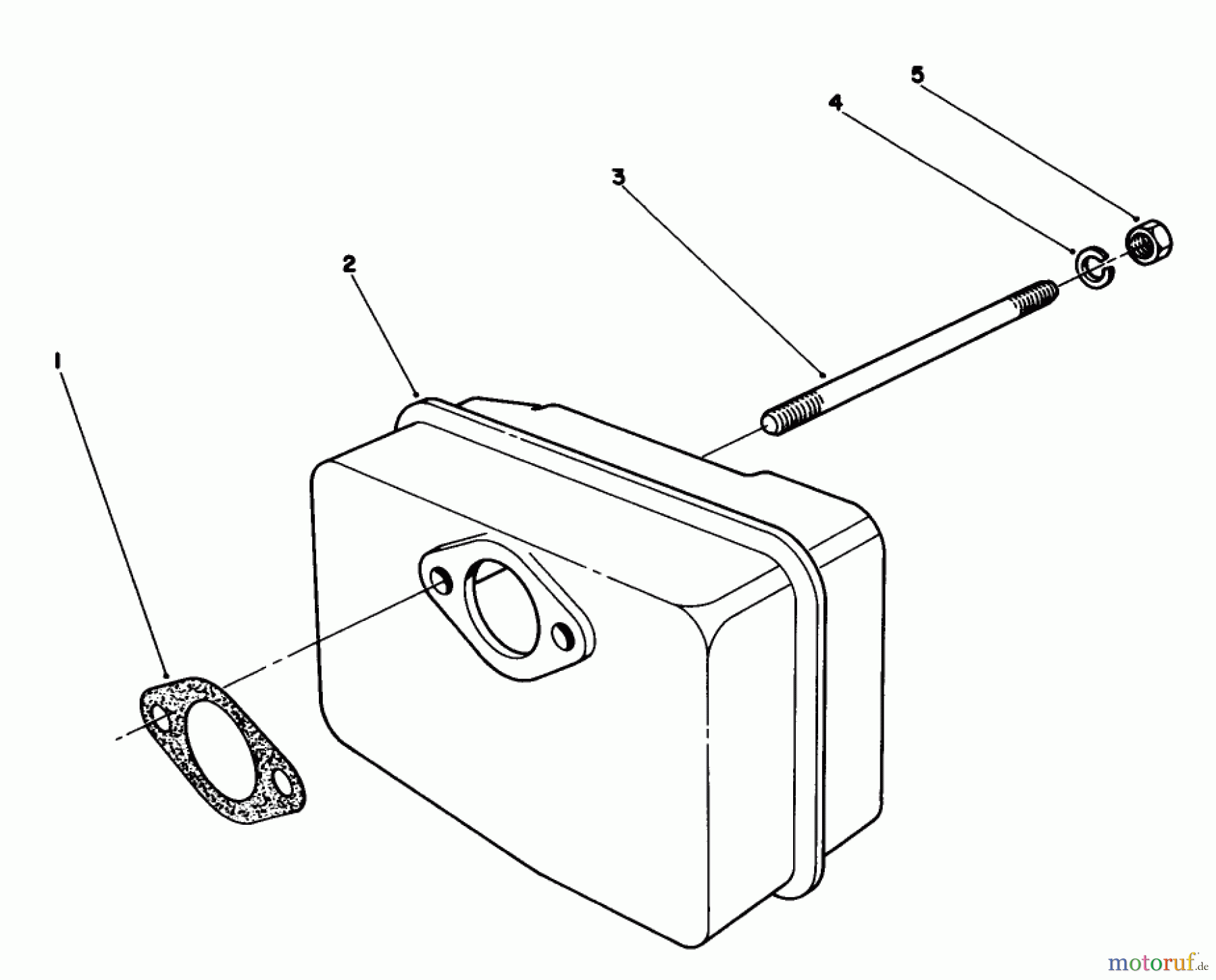  Toro Neu Snow Blowers/Snow Throwers Seite 1 38180 - Toro CCR 2000 Snowthrower, 1990 (0007974-0008194) MUFFLER ASSEMBLY (ENGINE MODEL NO. 47PG6)