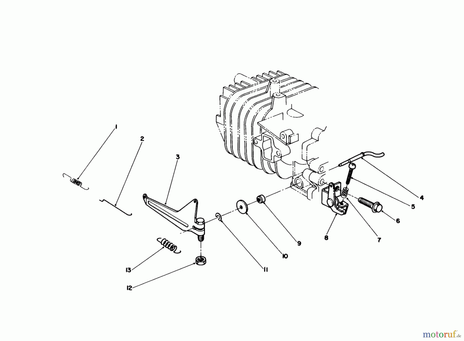  Toro Neu Snow Blowers/Snow Throwers Seite 1 38180 - Toro CCR 2000 Snowthrower, 1992 (2000001-2999999) GOVERNOR ASSEMBLY (ENGINE MODEL NO. 47PM1-4)