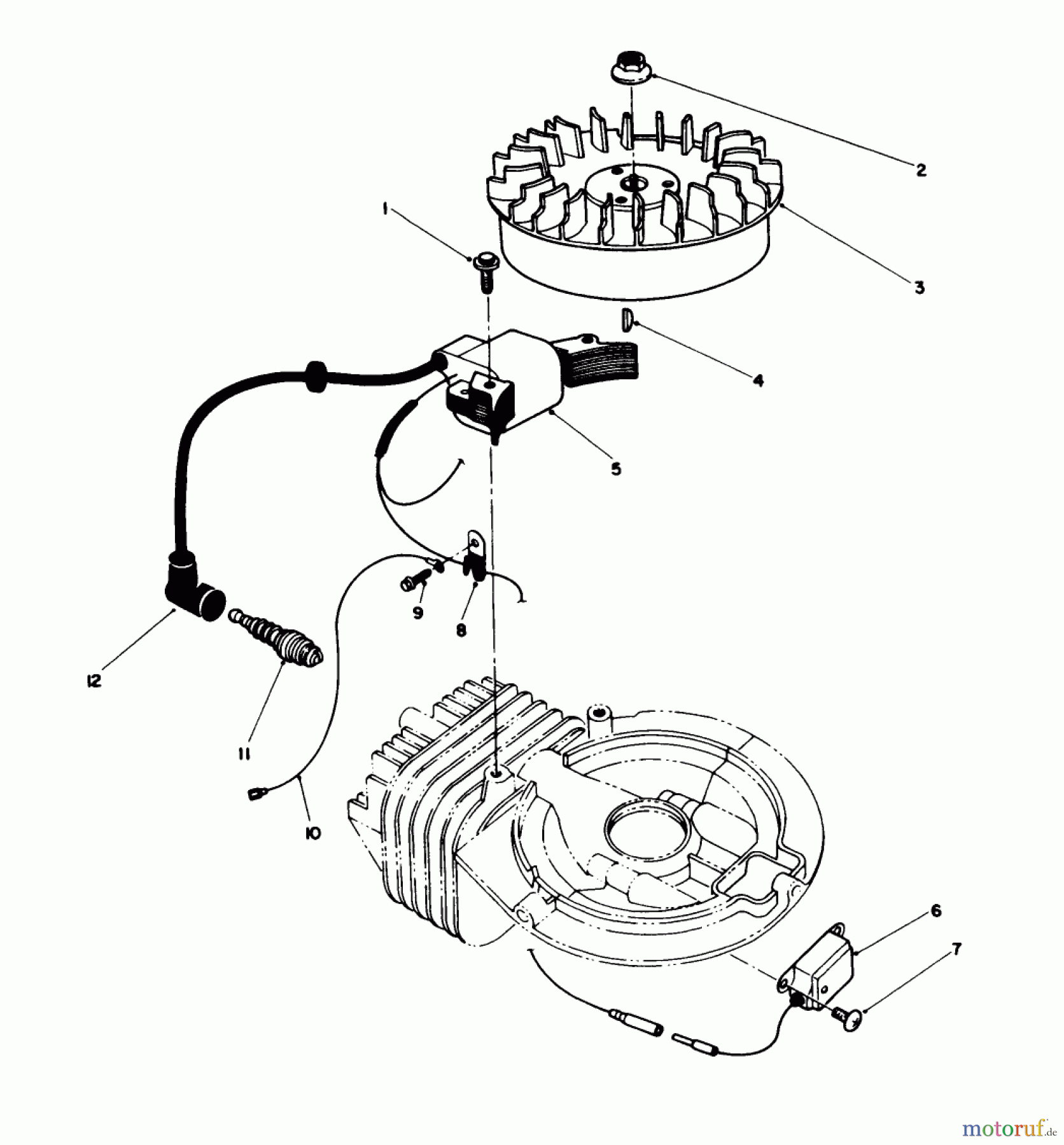  Toro Neu Snow Blowers/Snow Throwers Seite 1 38180 - Toro CCR 2000 Snowthrower, 1994 (4900001-4999999) FLYWHEEL & MAGNETO ASSEMBLY MODEL NO. 47PP3-4