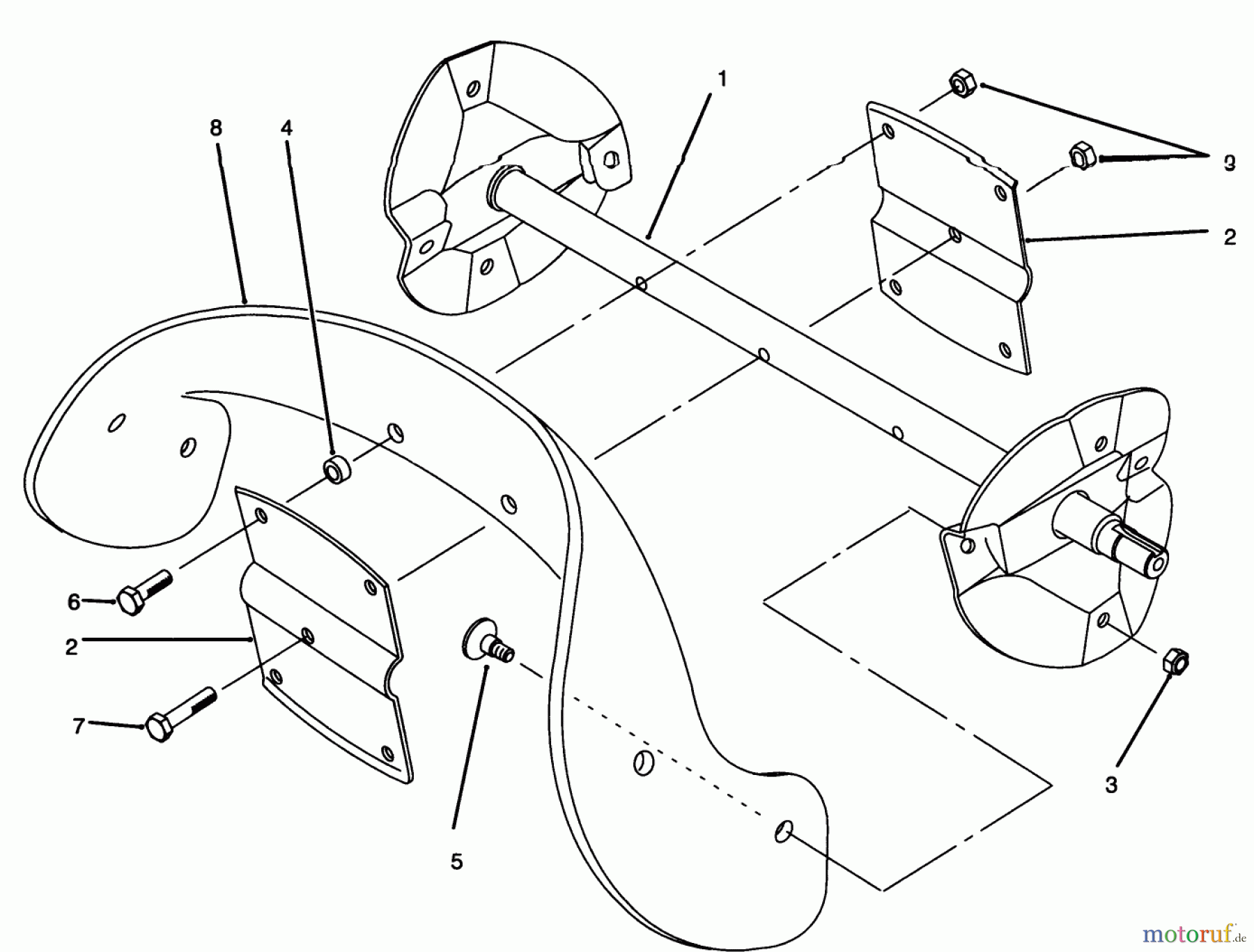  Toro Neu Snow Blowers/Snow Throwers Seite 1 38180 - Toro CCR 2000 Snowthrower, 1995 (5900001-5999999) ROTOR ASSEMBLY