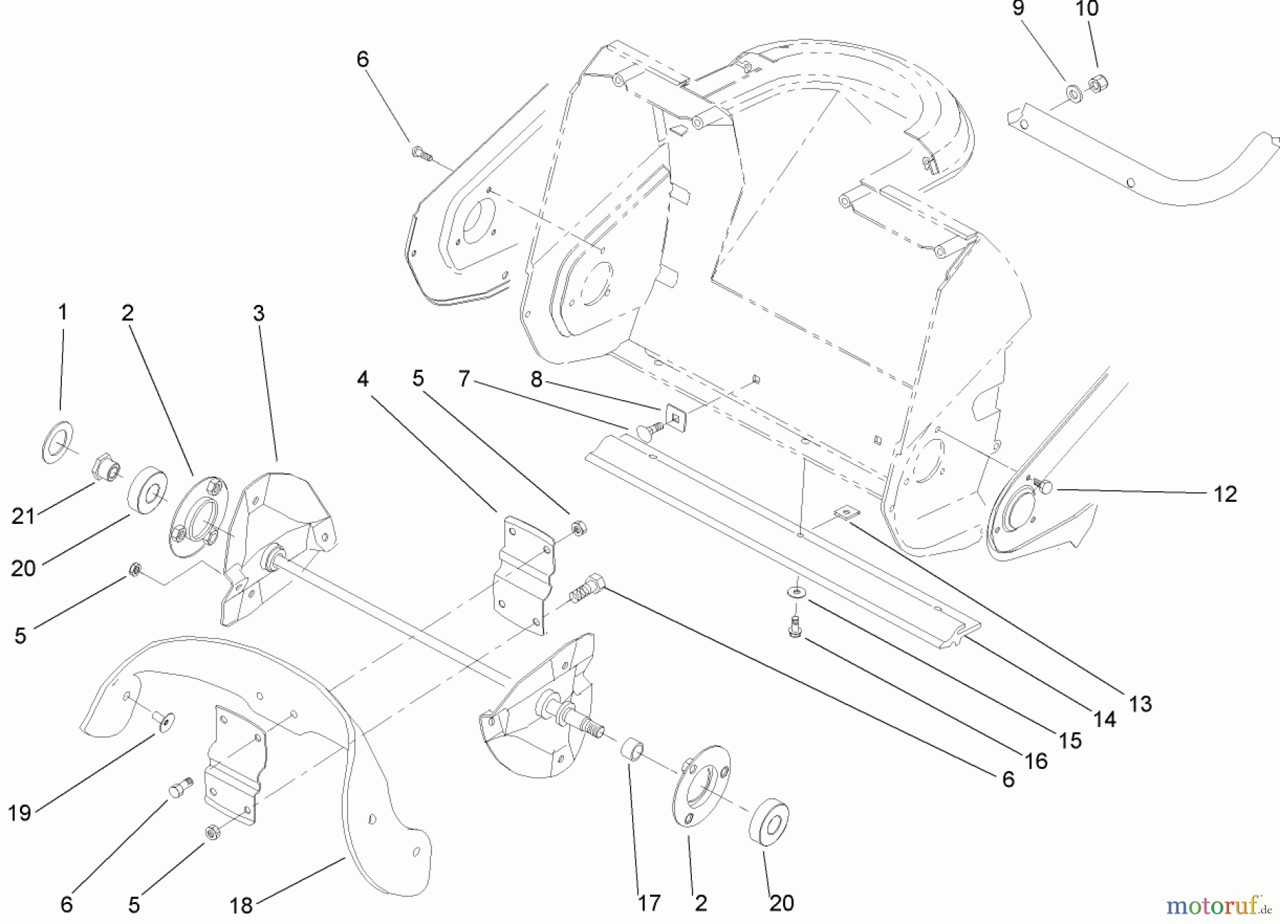  Toro Neu Snow Blowers/Snow Throwers Seite 1 38182 - Toro Powerlite Snowthrower, 2005 (250000001-250010000) IMPELLER ASSEMBLY