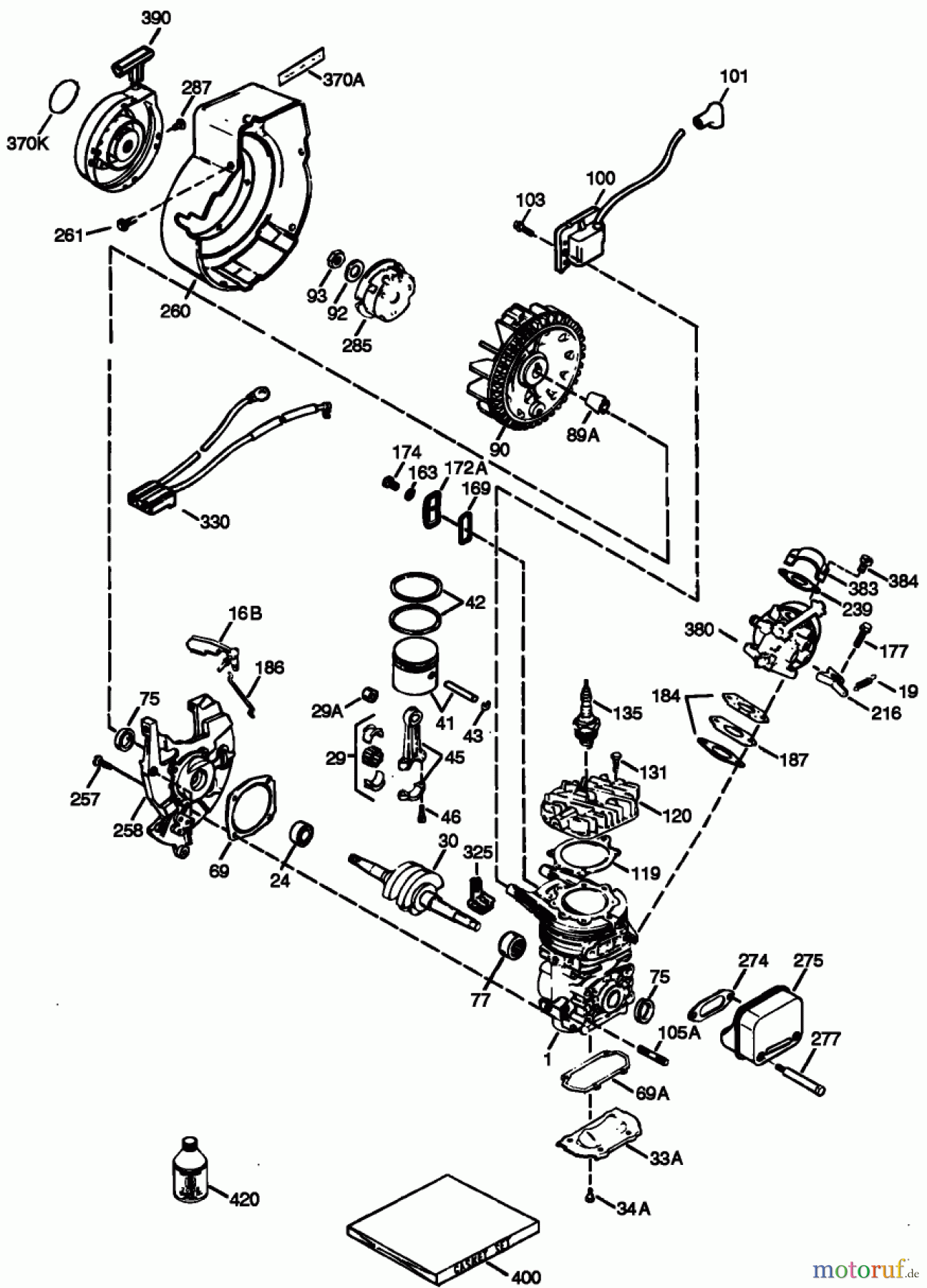  Toro Neu Snow Blowers/Snow Throwers Seite 1 38182 - Toro Powerlite Snowthrower, 2007 (270000001-270999999) ENGINE ASSEMBLY TECUMSEH HSK635 1723C