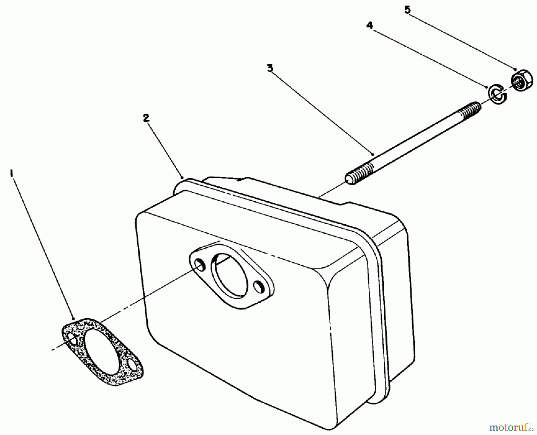  Toro Neu Snow Blowers/Snow Throwers Seite 1 38186 - Toro CCR 2000 Snowthrower, 1990 (0000001-0999999) MUFFLER ASSEMBLY (ENGINE MODEL NO. 47PK9)