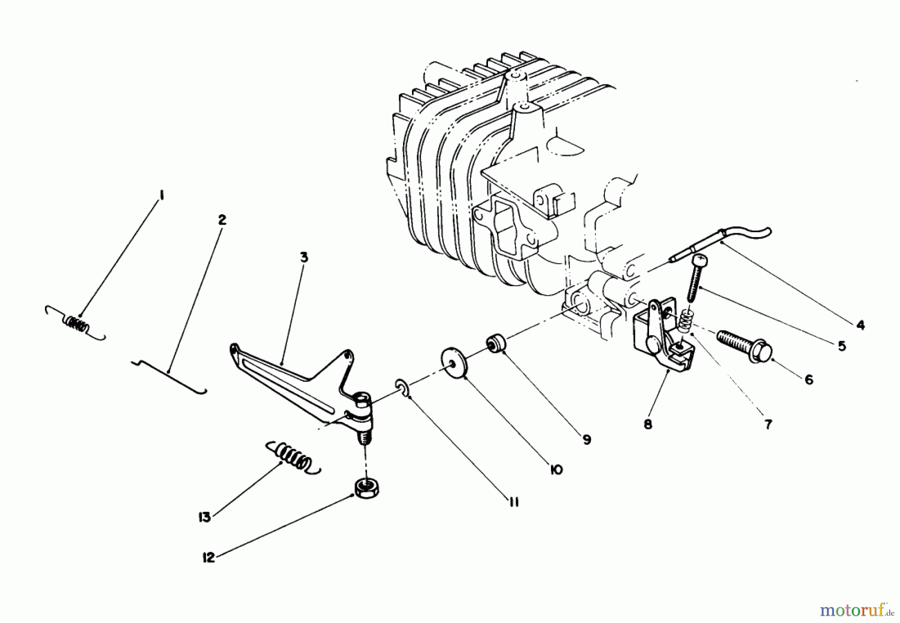  Toro Neu Snow Blowers/Snow Throwers Seite 1 38185 - Toro CCR 2000 Snowthrower, 1991 (1000001-1999999) GOVERNOR ASSEMBLY (ENGINE MODEL NO. 47PH7-5, 47PK9-5 & 47PLO-5)