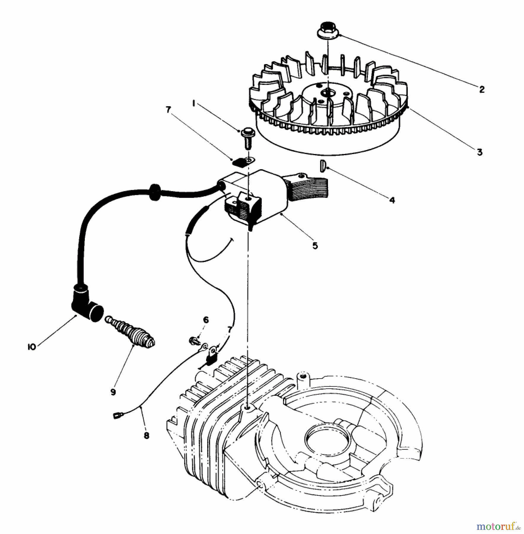  Toro Neu Snow Blowers/Snow Throwers Seite 1 38186 - Toro CCR 2000 Snowthrower, 1992 (2000001-2999999) FLYWHEEL & MAGNETO ASSEMBLY (ENGINE MODEL NO. 47PM1-5)