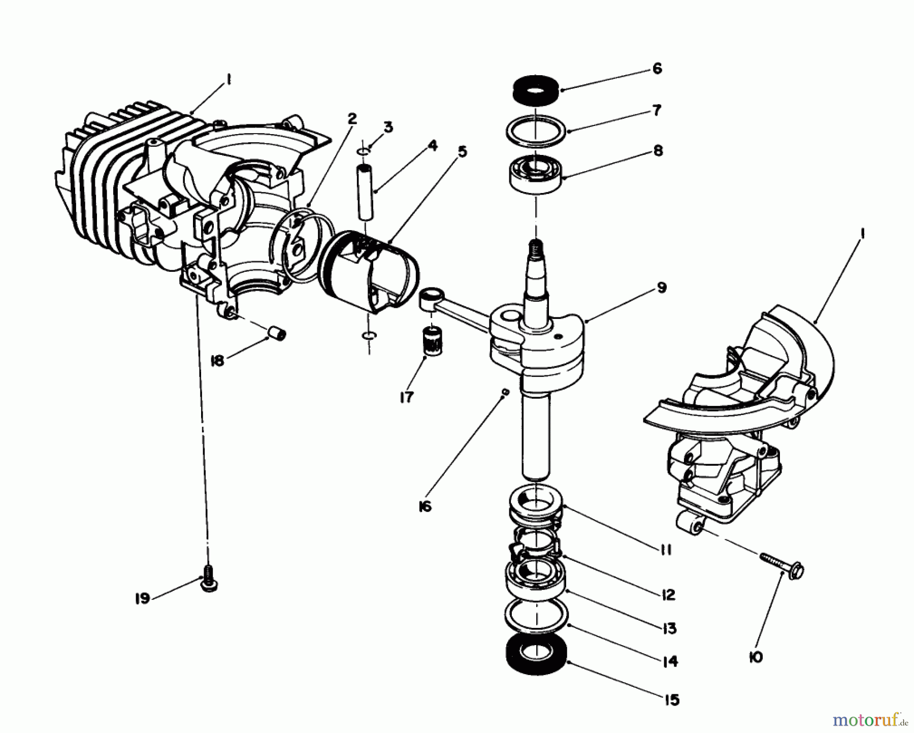  Toro Neu Snow Blowers/Snow Throwers Seite 1 38185 - Toro CCR 2000 Snowthrower, 1992 (2000001-2999999) SHORT BLOCK ASSEMBLY (ENGINE MODEL NO. 47PM1-5)