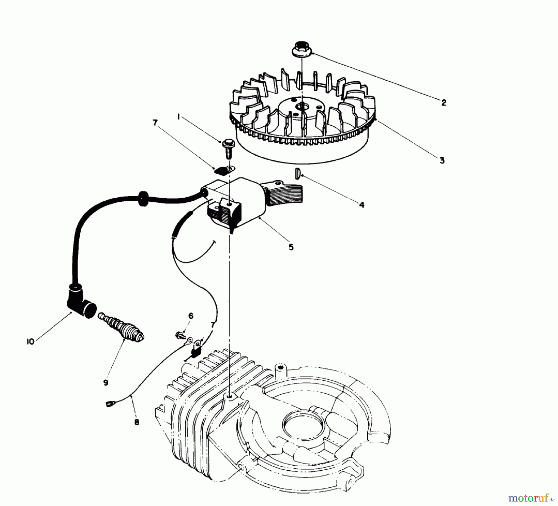  Toro Neu Snow Blowers/Snow Throwers Seite 1 38186 - Toro CCR 2000 Snowthrower, 1993 (3900001-3999999) FLYWHEEL & MAGNETO ASSEMBLY (ENGINE MODEL NO. 47PM1-5)