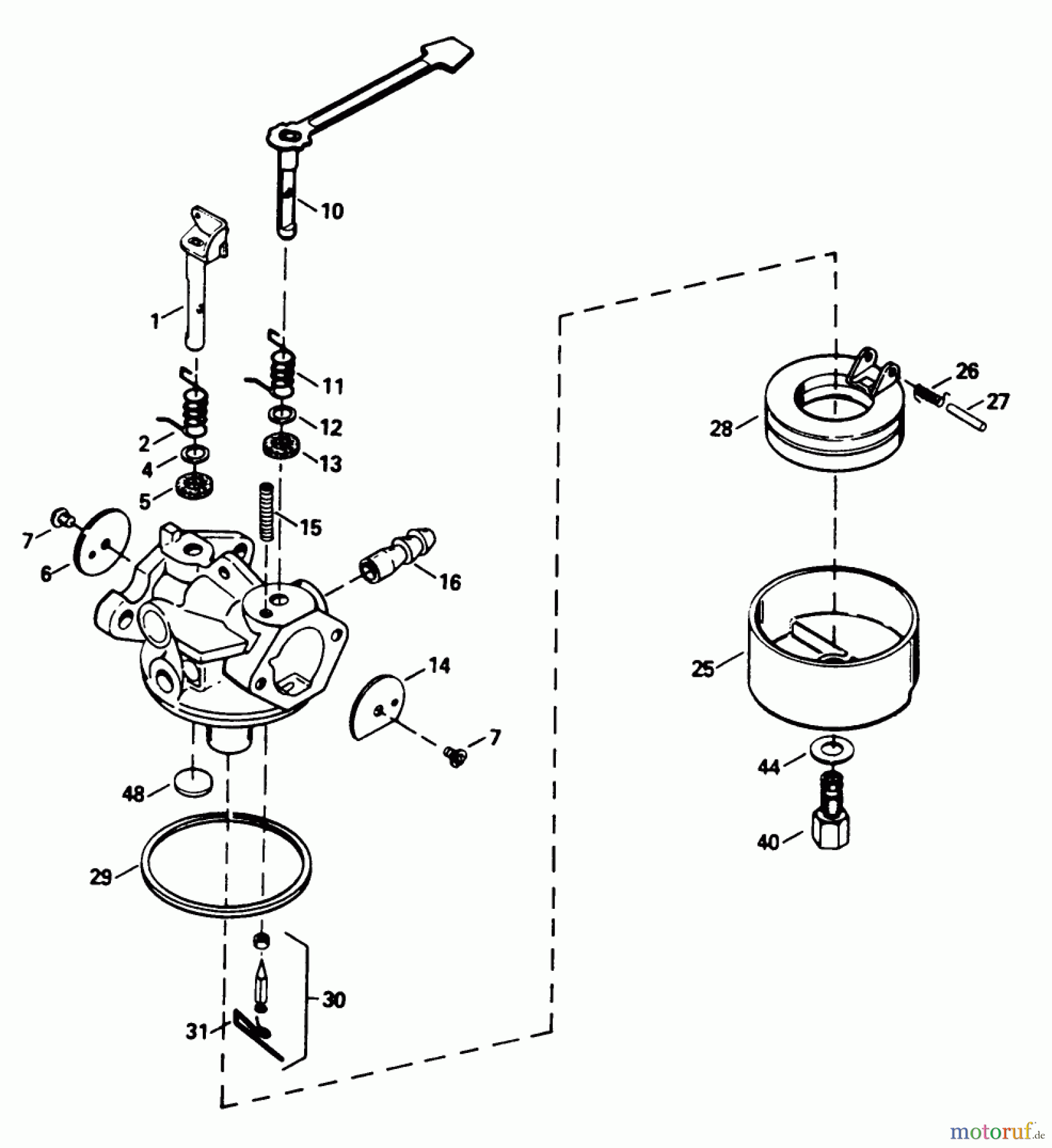  Toro Neu Snow Blowers/Snow Throwers Seite 1 38190 - Toro CCR 1000 Snowthrower, 1993 (39000001-39999999) CARBURETOR NO. 632641