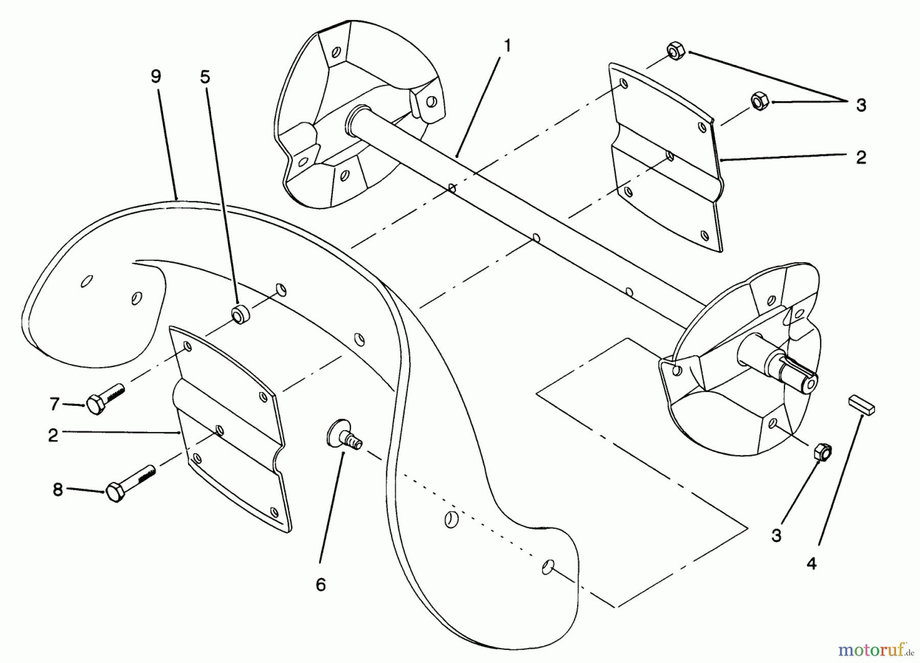  Toro Neu Snow Blowers/Snow Throwers Seite 1 38190 - Toro CCR 1000 Snowthrower, 1993 (39000001-39999999) ROTOR ASSEMBLY