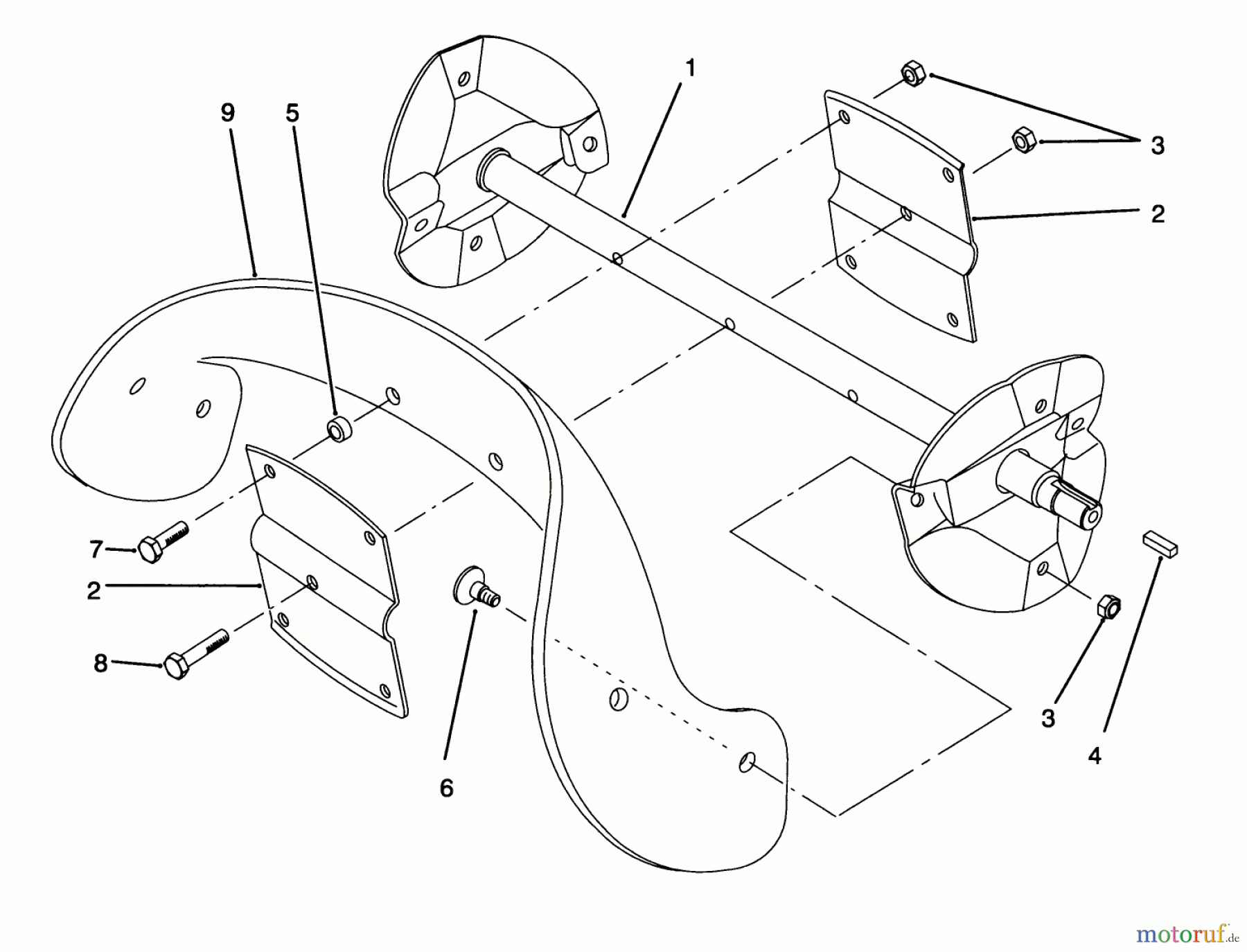  Toro Neu Snow Blowers/Snow Throwers Seite 1 38190 - Toro CCR 1000 Snowthrower, 1994 (49000001-49999999) ROTOR ASSEMBLY