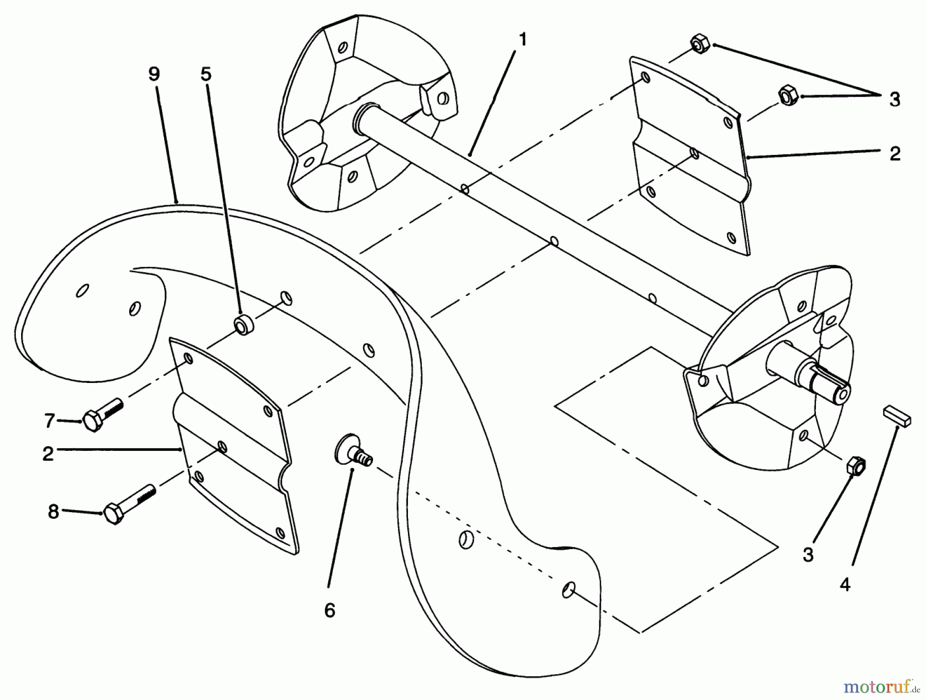  Toro Neu Snow Blowers/Snow Throwers Seite 1 38195 - Toro CCR 1000 Snowthrower, 1996 (69000001-69999999) ROTOR ASSEMBLY