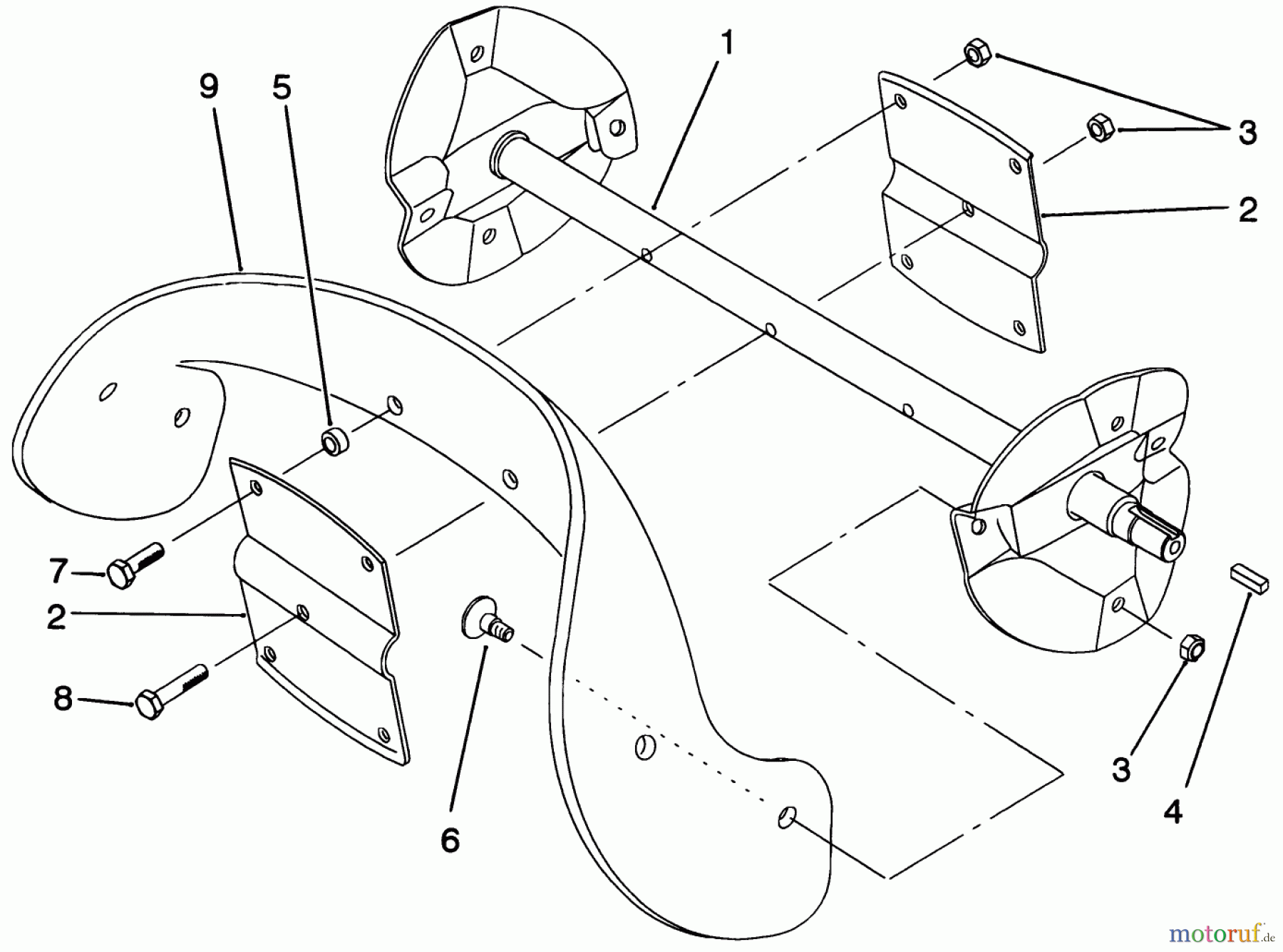  Toro Neu Snow Blowers/Snow Throwers Seite 1 38196 - Toro CCR 1000 Snowthrower, 1993 (3900001-3999999) ROTOR ASSEMBLY