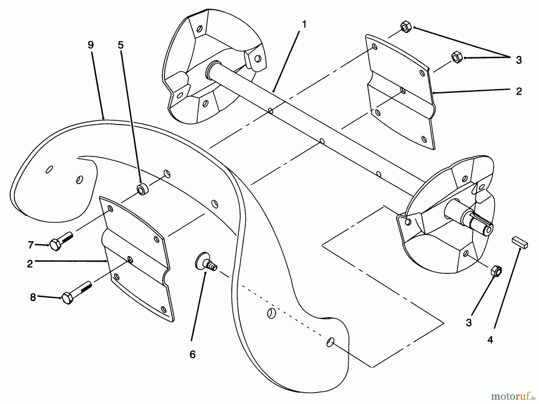  Toro Neu Snow Blowers/Snow Throwers Seite 1 38195 - Toro CCR 1000 Snowthrower, 1994 (49000001-49999999) ROTOR ASSEMBLY