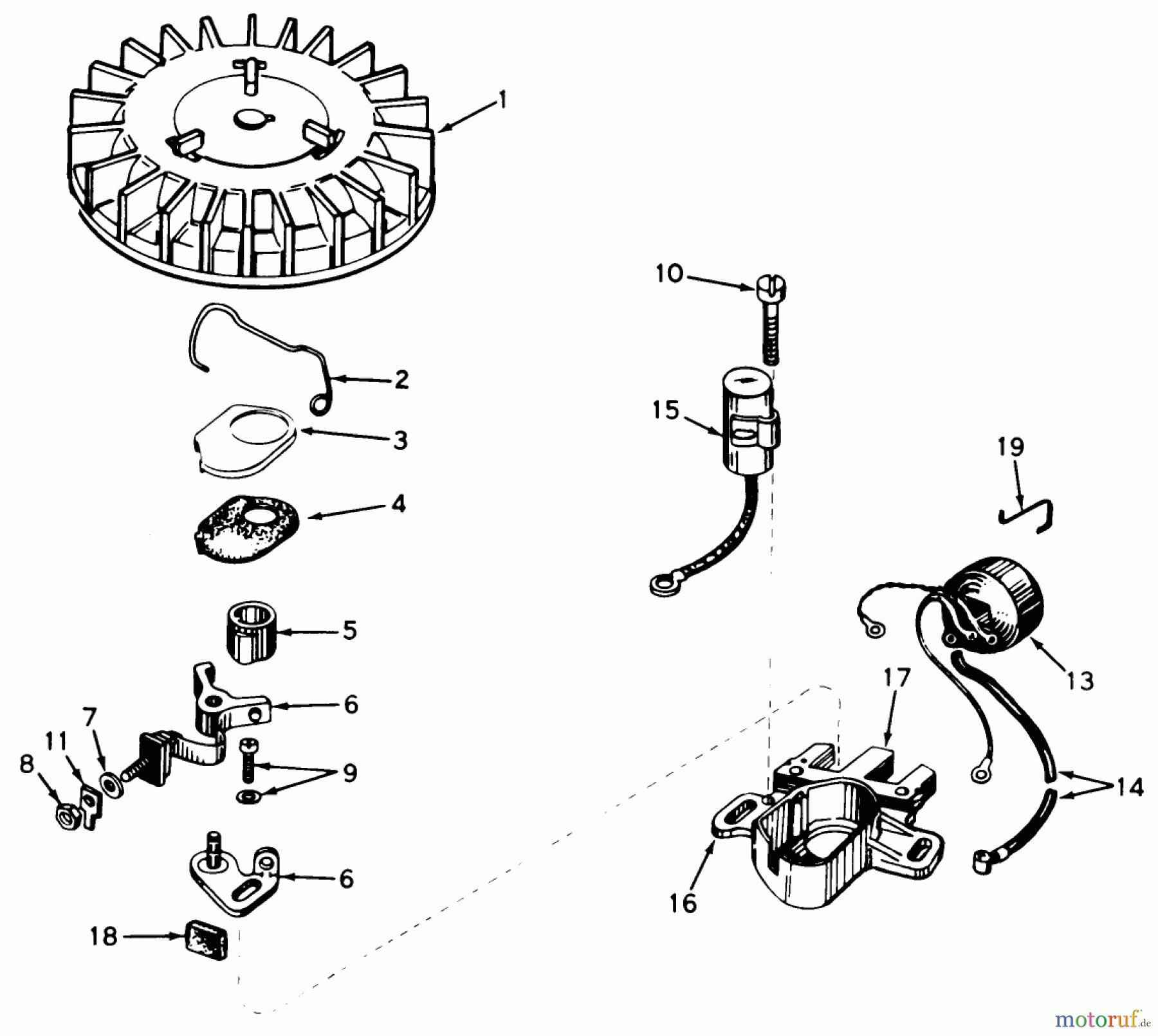  Toro Neu Snow Blowers/Snow Throwers Seite 1 38210 (S-140) - Toro S-140 Snowthrower, 1980 (0000001-0999999) MAGNETO NO. 610794A