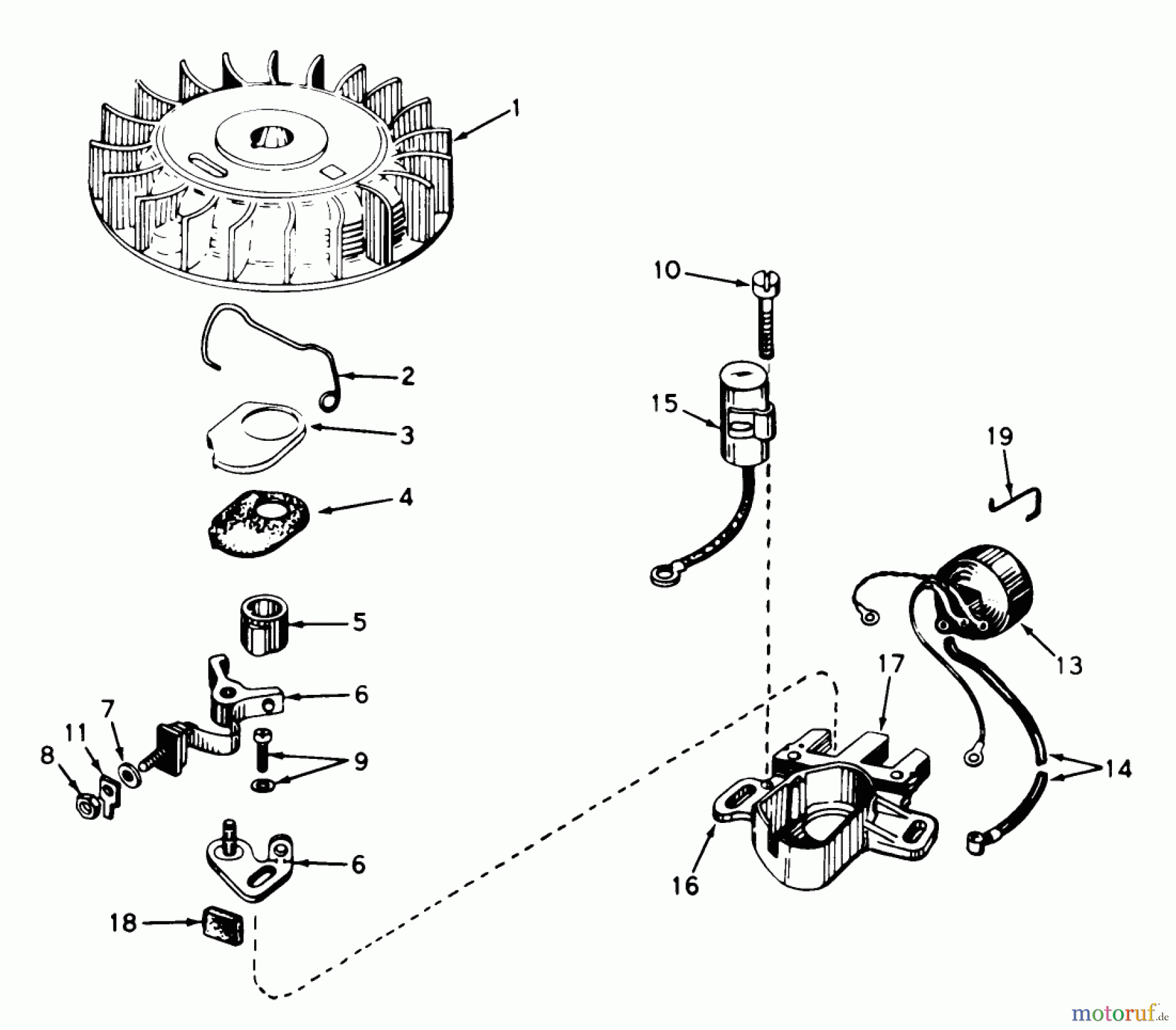  Toro Neu Snow Blowers/Snow Throwers Seite 1 38220 (S-200) - Toro S-200 Snowthrower, 1979 (9000001-9999999) MAGNETO NO. 610794A (ENGINE MODEL AH520 TYPE 1585 UNIT MODEL 38220)