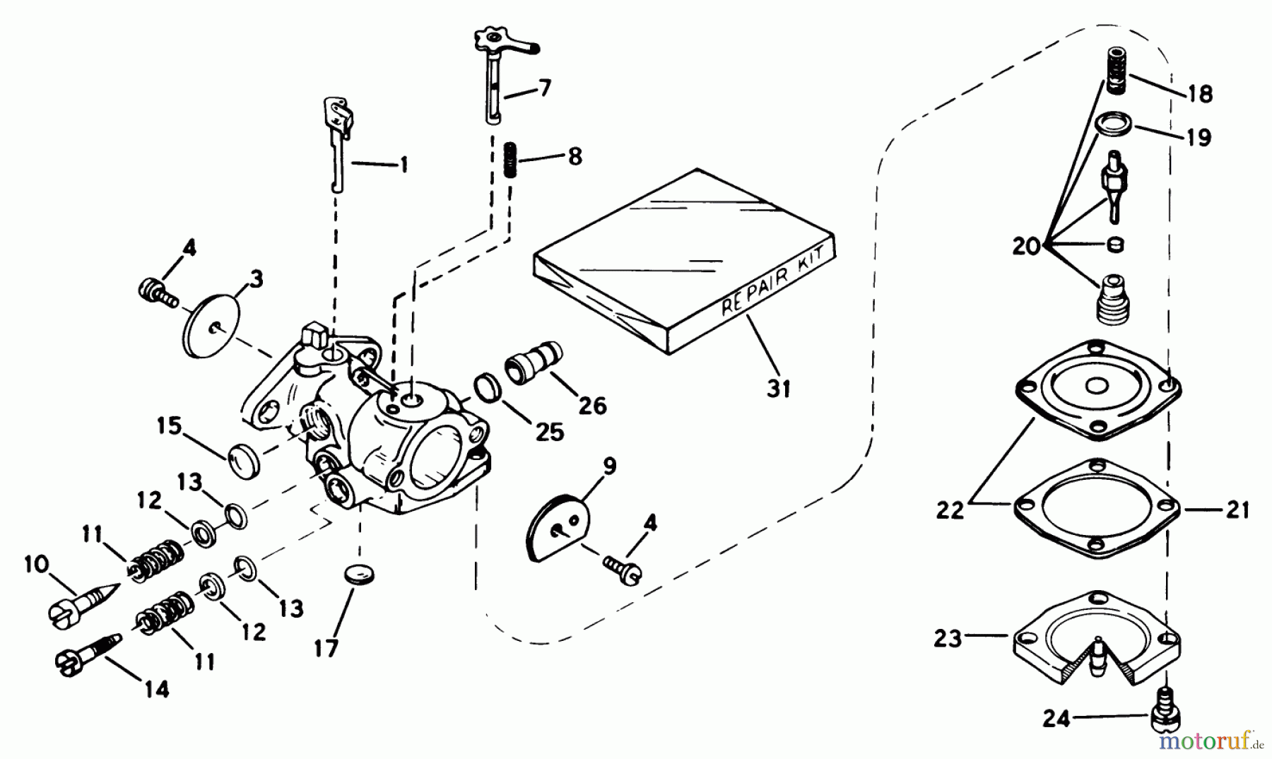  Toro Neu Snow Blowers/Snow Throwers Seite 1 38235 (S-200) - Toro S-200 Snowthrower, 1983 (3000001-3999999) CARBURETOR NO. 632142A