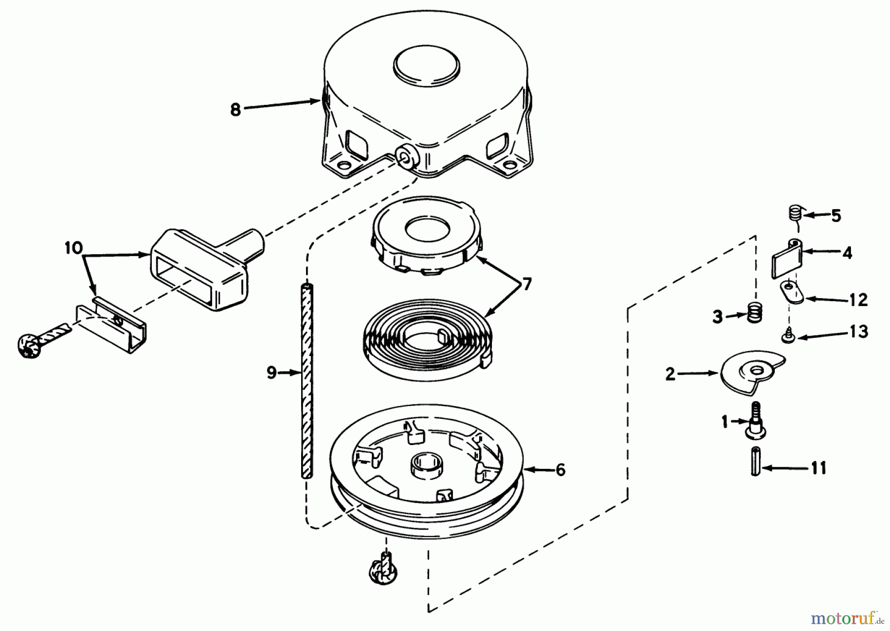  Toro Neu Snow Blowers/Snow Throwers Seite 1 38240 (421) - Toro 421 Snowthrower, 1979 (9000001-9999999) REWIND STARTER NO. 590473