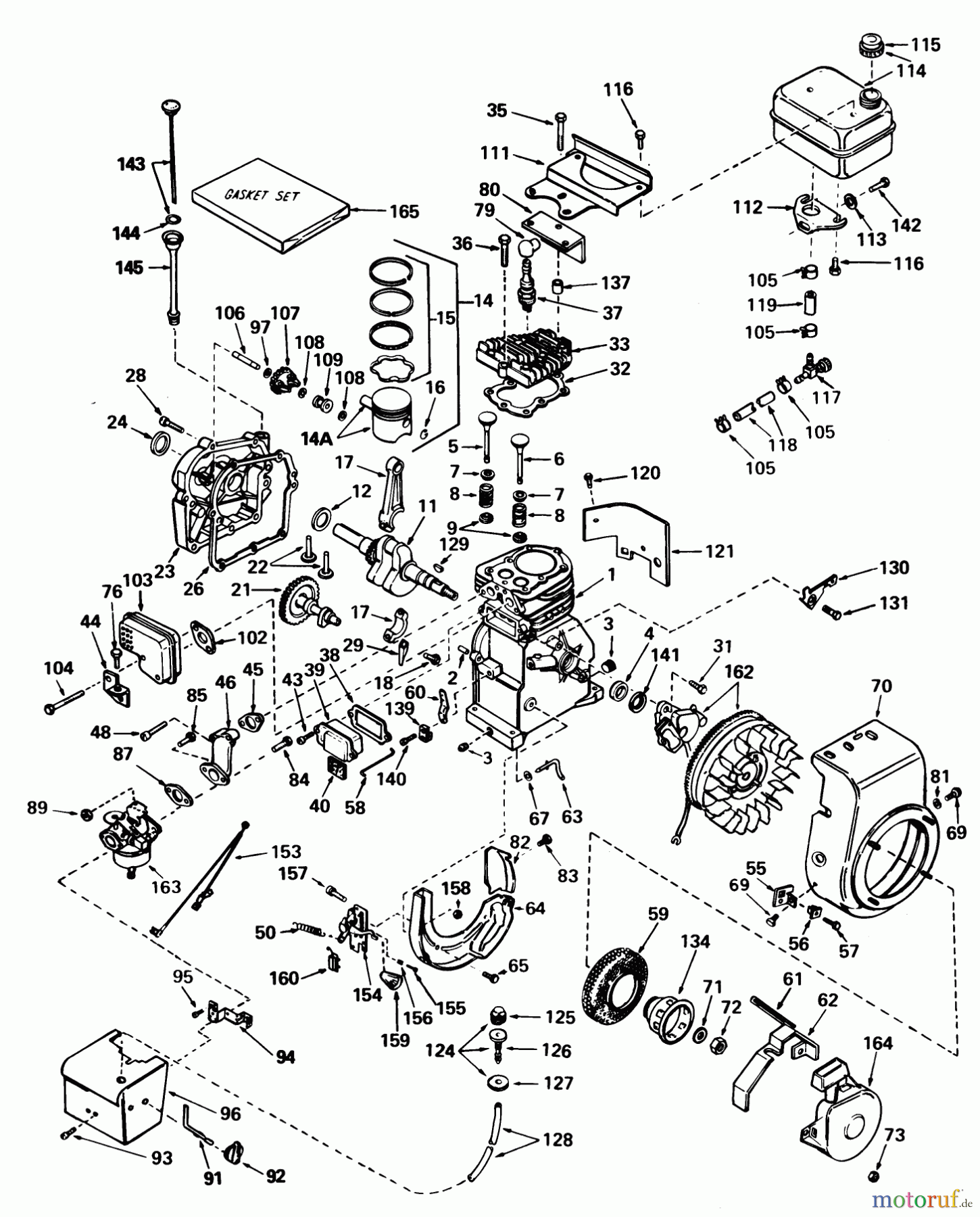  Toro Neu Snow Blowers/Snow Throwers Seite 1 38250 (421) - Toro 421 Snowthrower, 1981 (1000001-1999999) ENGINE TECUMSEH MODEL HS40-55513G