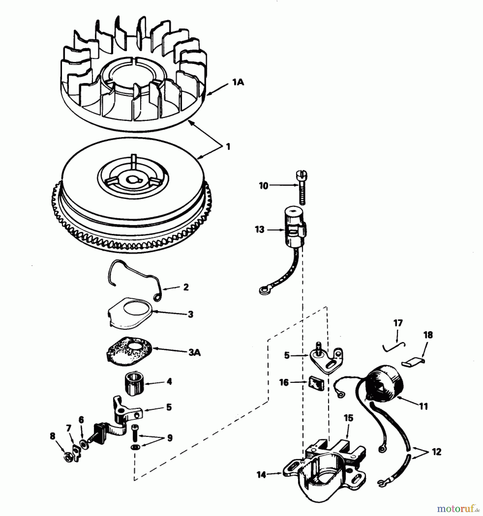  Toro Neu Snow Blowers/Snow Throwers Seite 1 38250 (421) - Toro 421 Snowthrower, 1981 (1000001-1999999) MAGNETO NO. 610944A