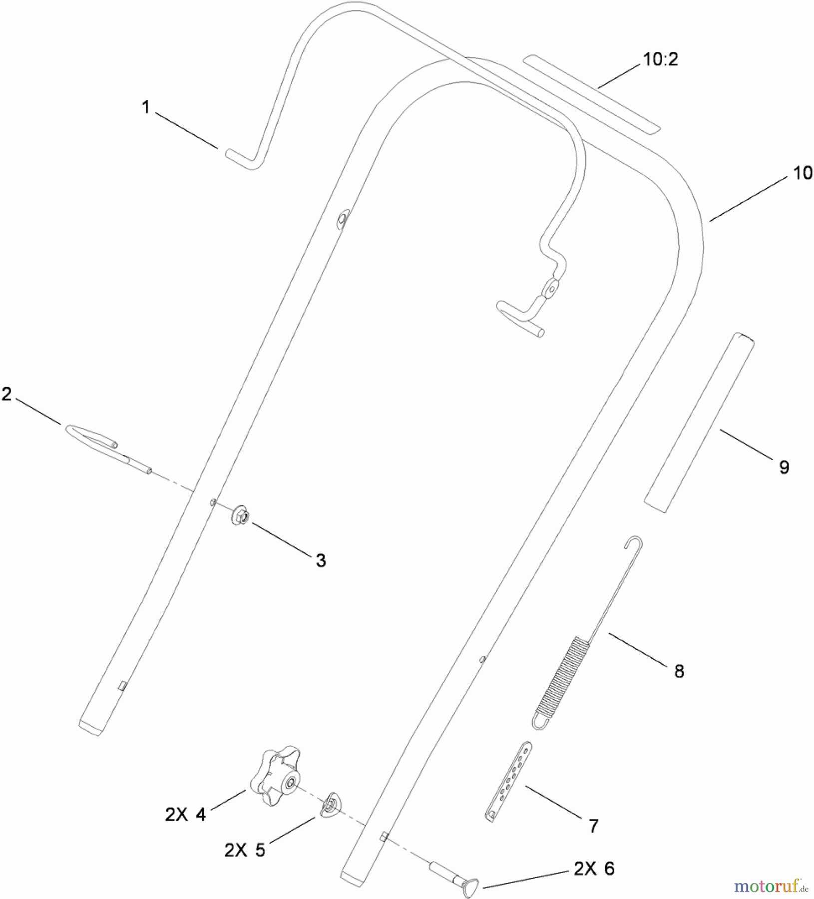 Toro Neu Snow Blowers/Snow Throwers Seite 1 38282 (180) - Toro Power Clear 180 Snowthrower, 2011 (311003001-311999999) HANDLE ASSEMBLY