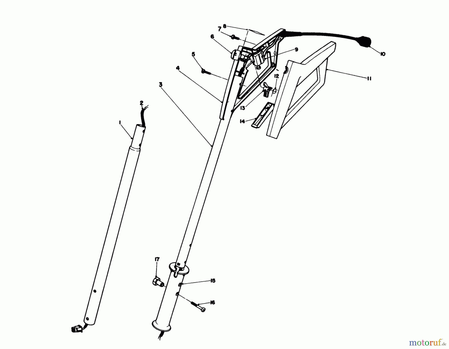  Toro Neu Snow Blowers/Snow Throwers Seite 1 38310 - Toro Power Shovel Snowthrower, 1984 (4000001-4999999) HANDLE ASSEMBLY