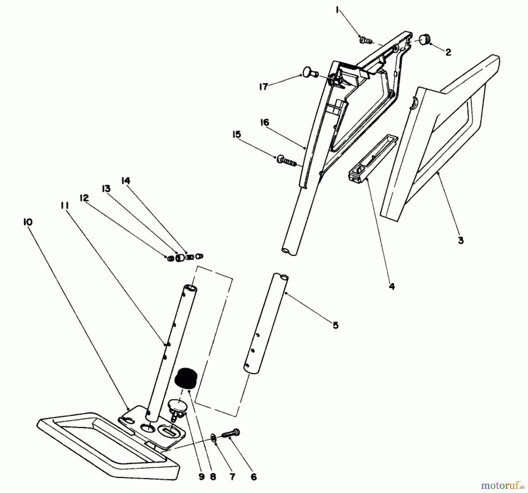  Toro Neu Snow Blowers/Snow Throwers Seite 1 38350 - Toro Gas Power Shovel Snowthrower, 1983 (3000001-3999999) HANDLE ASSEMBLY