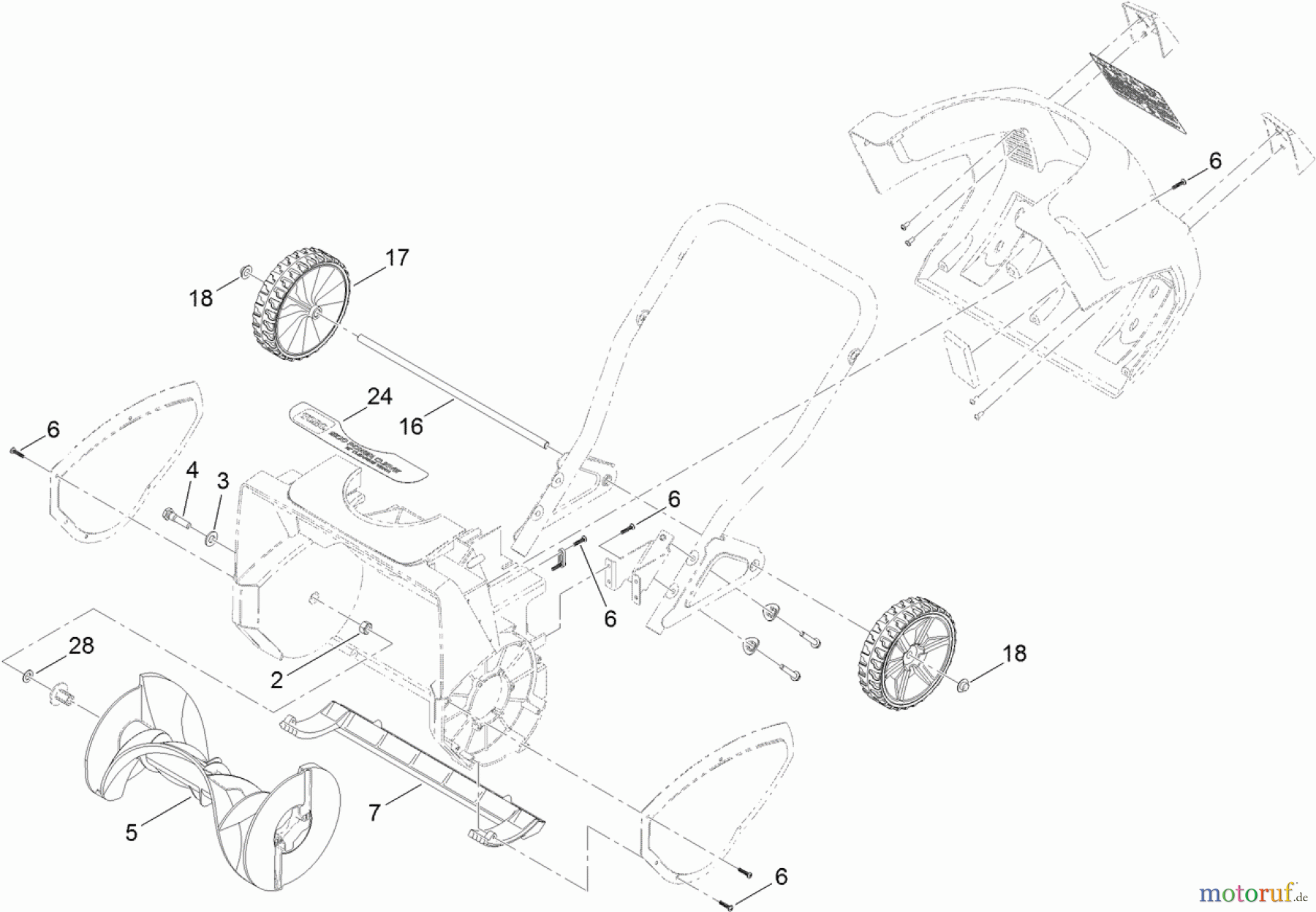  Toro Neu Snow Blowers/Snow Throwers Seite 1 38371 (1500) - Toro 1500 Power Curve Snowthrower, 2013 (SN 313000001-313999999) FRAME ASSEMBLY