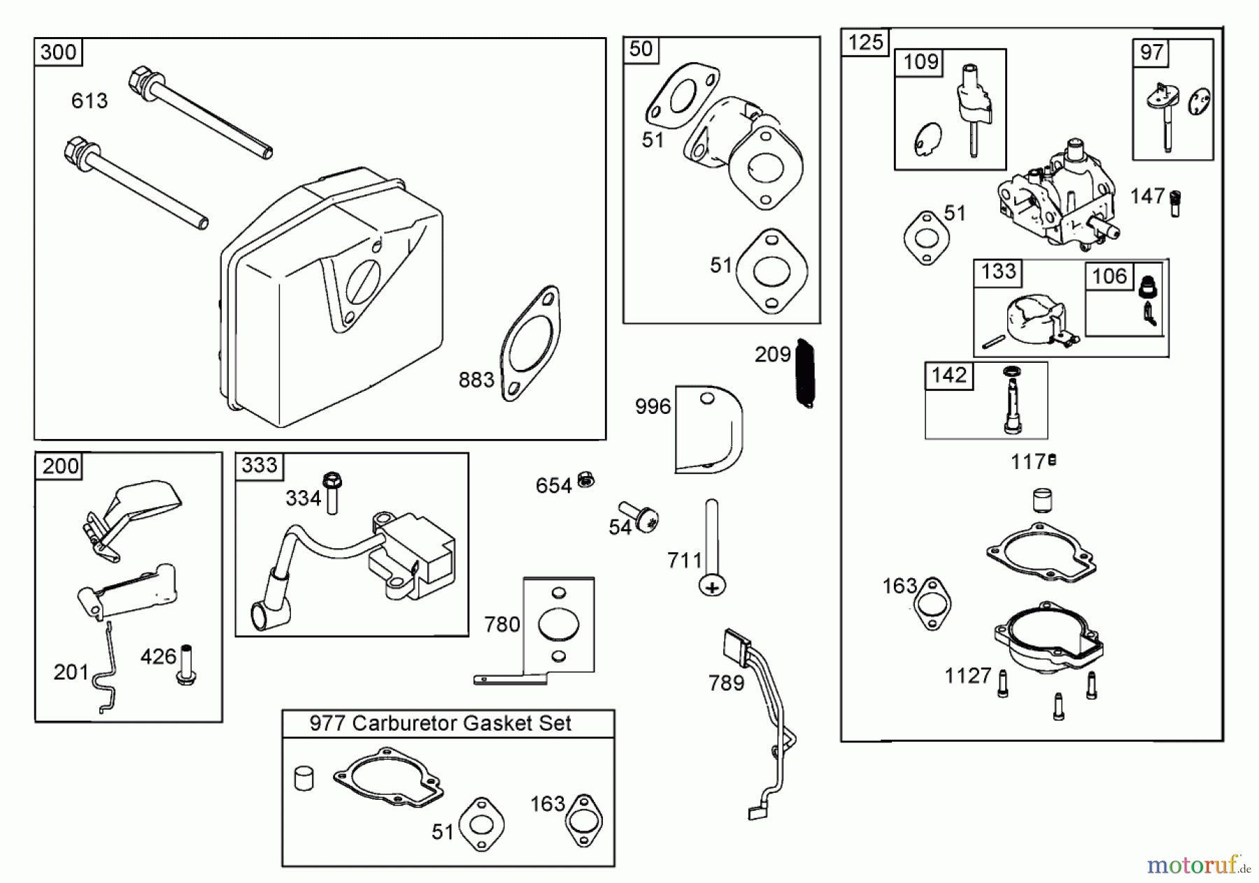  Toro Neu Snow Blowers/Snow Throwers Seite 1 38409 (2400) - Toro CCR 2400 Snowthrower, 1999 (9900001-9999999) MUFFLER, CARBURETOR, AND INTAKE MANIFOLD ASSEMBLIES BRIGGS AND STRATTON 084132-0120-E1