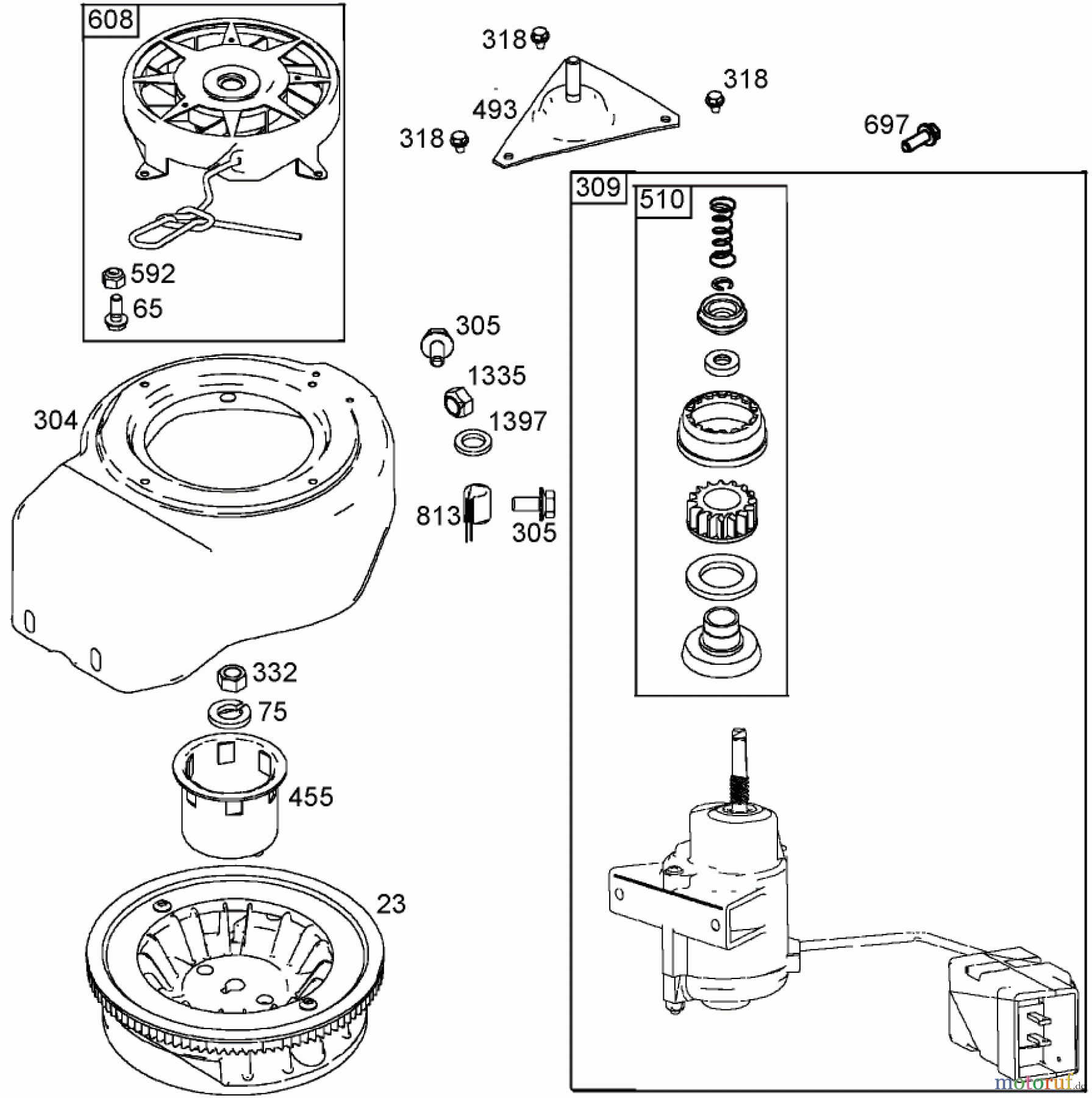  Toro Neu Snow Blowers/Snow Throwers Seite 1 38428 (2450) - Toro CCR 2450 Snowthrower, 2001 (210000001-210999999) FLYWHEEL, BLOWER HOUSING, AND STARTER ASSEMBLIES BRIGGS AND STRATTON 084133-0196-E1