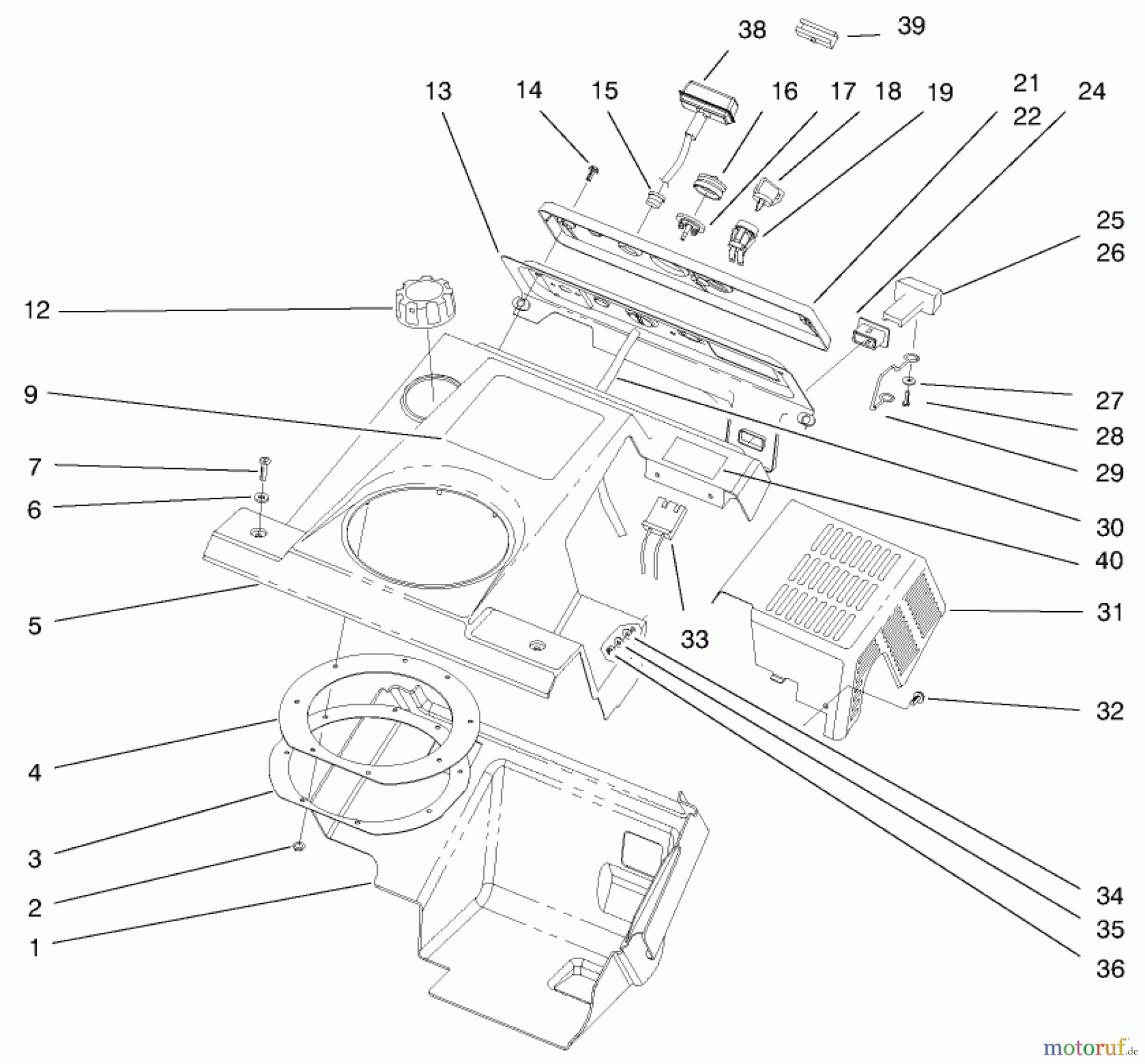  Toro Neu Snow Blowers/Snow Throwers Seite 1 38424 (2500) - Toro CCR 2500 Snowthrower, 1998 (8900001-8999999) SHROUD ASSEMBLY