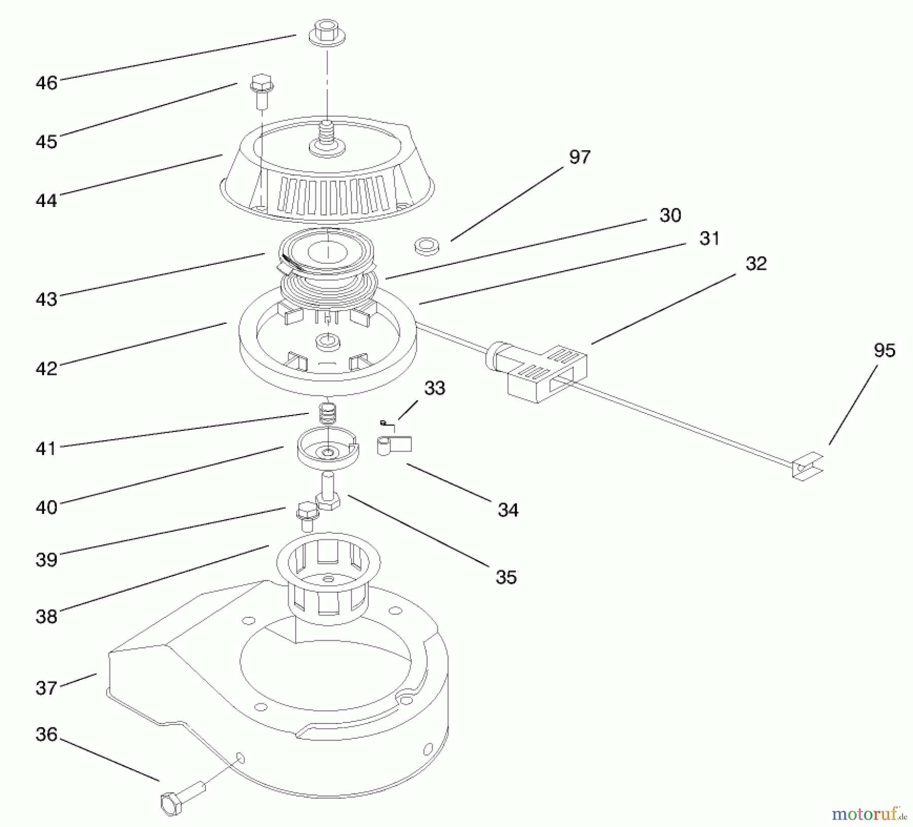  Toro Neu Snow Blowers/Snow Throwers Seite 1 38431 (3000) - Toro CCR 3000 Snowthrower, 1997 (7900001-7999999) ENGINE ASSEMBLY MODEL NO. 47PT6-4 #3