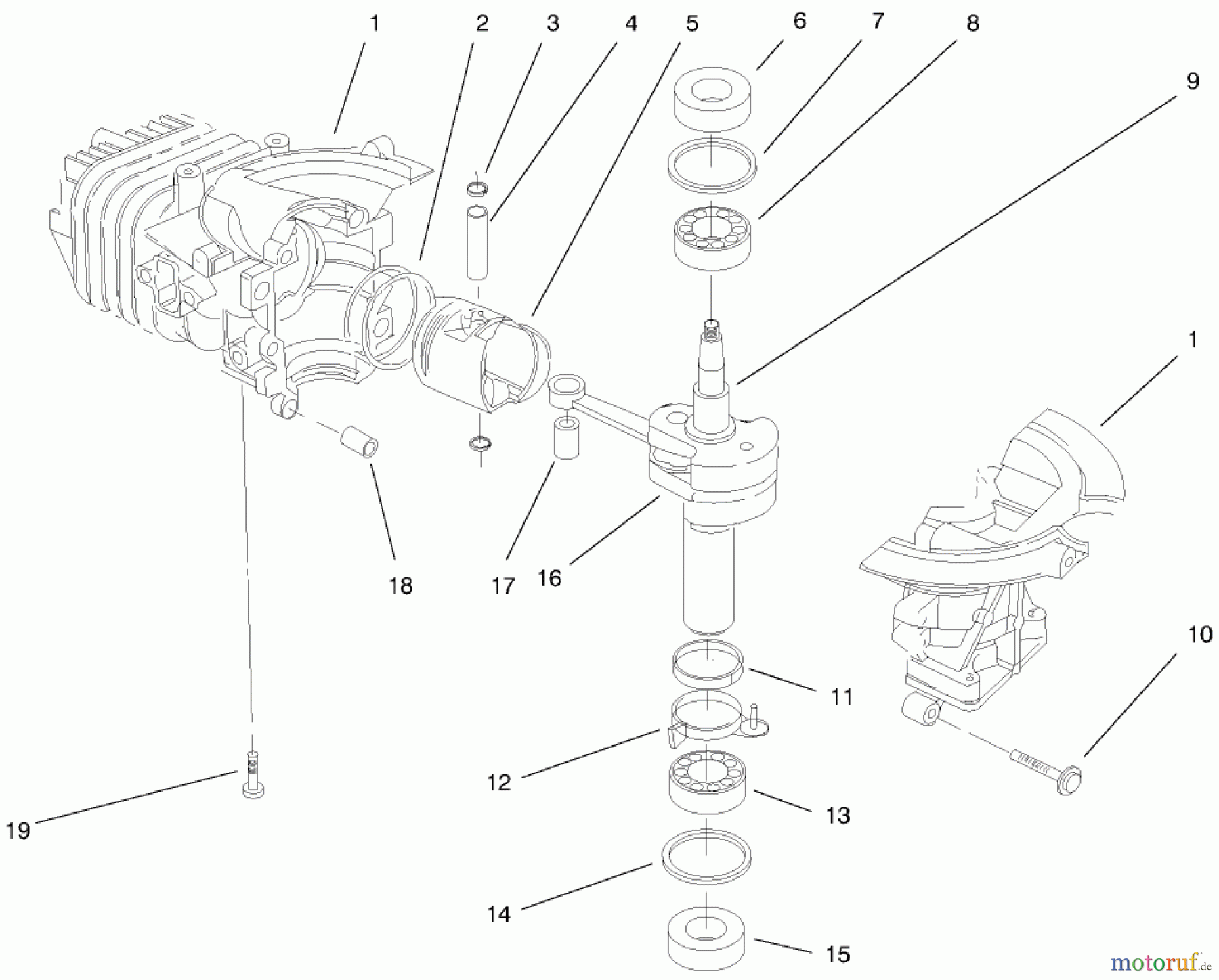  Toro Neu Snow Blowers/Snow Throwers Seite 1 38435 (3000) - Toro CCR 3000 Snowthrower, 1999 (9900001-9999999) ENGINE ASSEMBLY (MODEL NO. 38435) #1