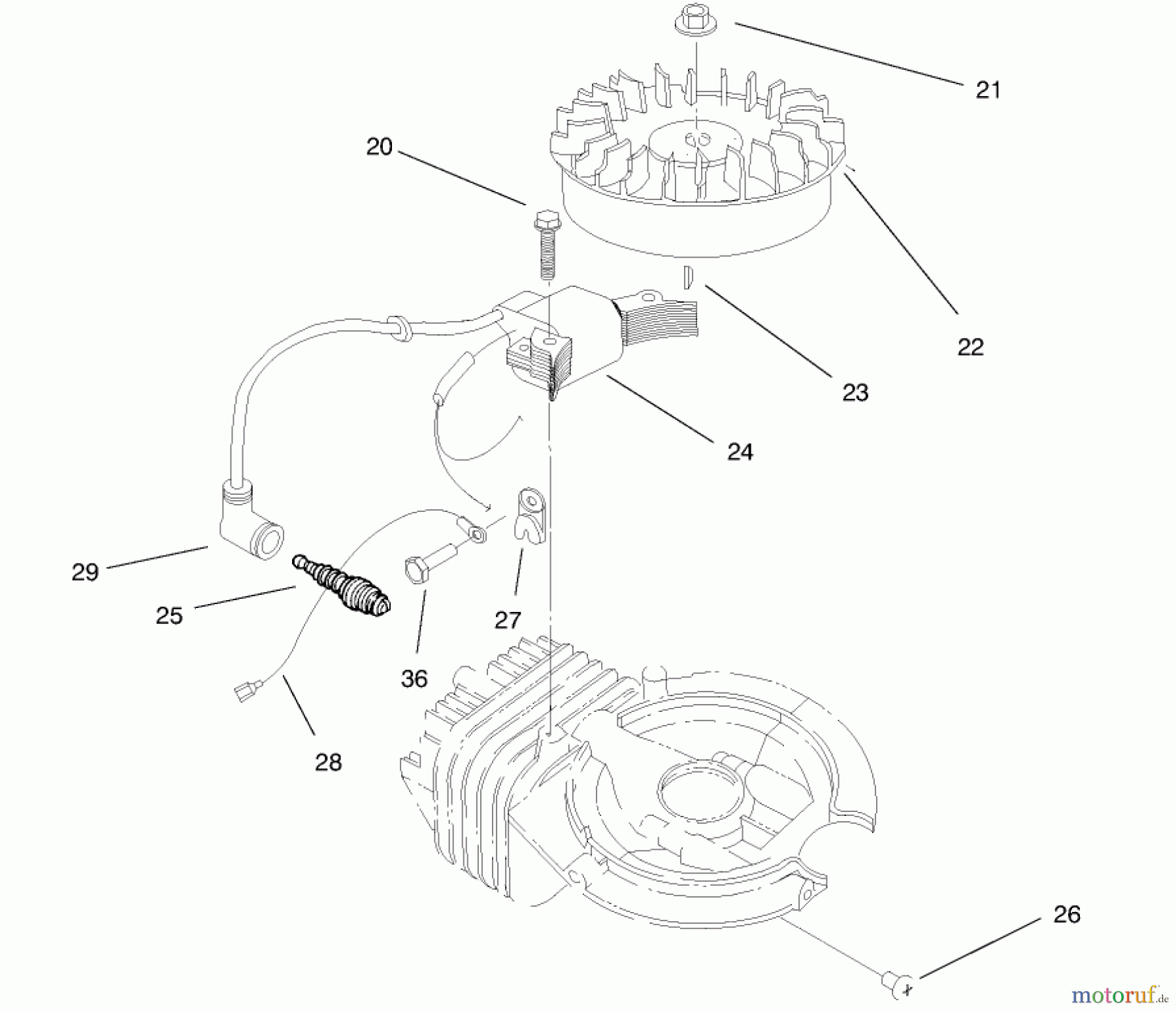  Toro Neu Snow Blowers/Snow Throwers Seite 1 38435 (3000) - Toro CCR 3000 Snowthrower, 1997 (7900001-7999999) ENGINE ASSEMBLY MODEL NO. 47PT6-5 #2