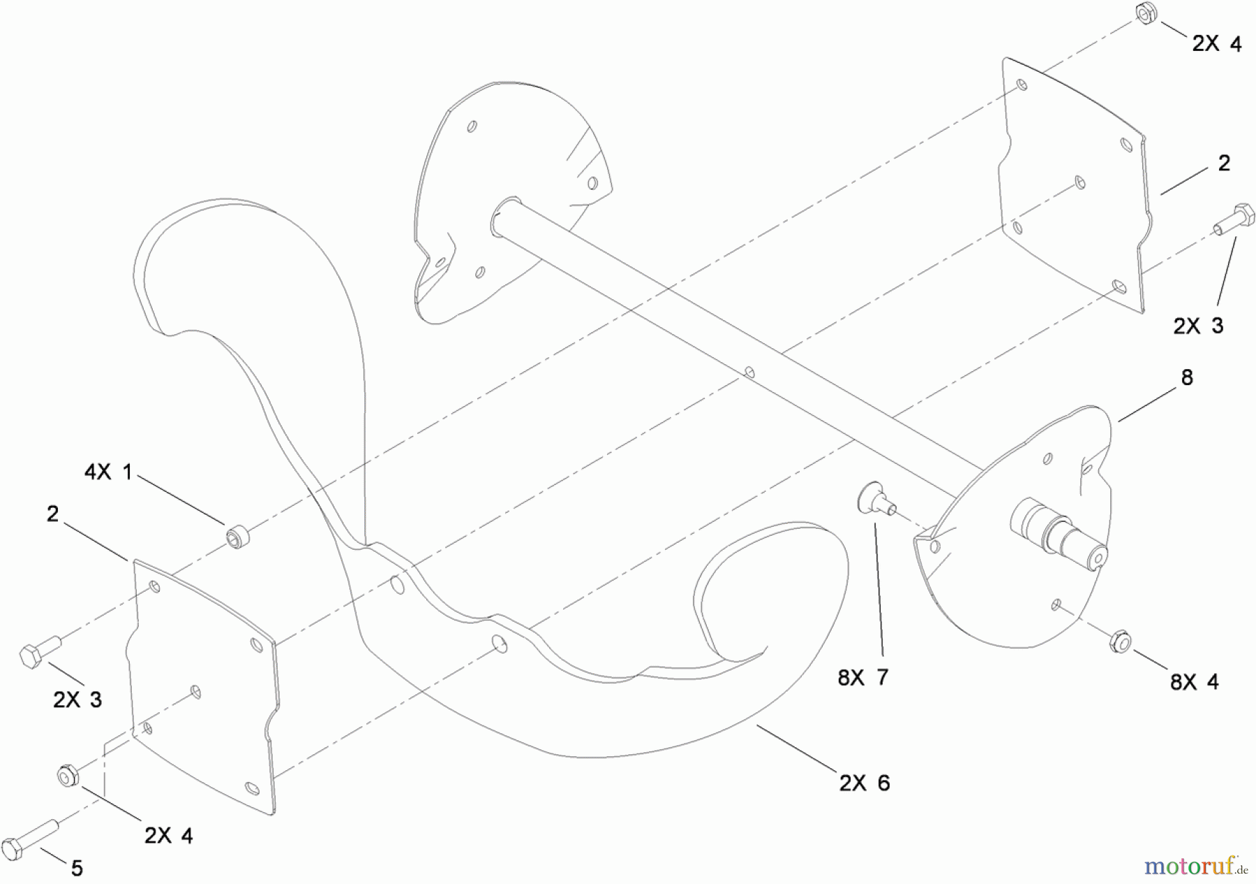  Toro Neu Snow Blowers/Snow Throwers Seite 1 38451 (621 R) - Toro Power Clear 621 R Snowthrower, 2013 (SN 313000001-313001999) ROTOR ASSEMBLY