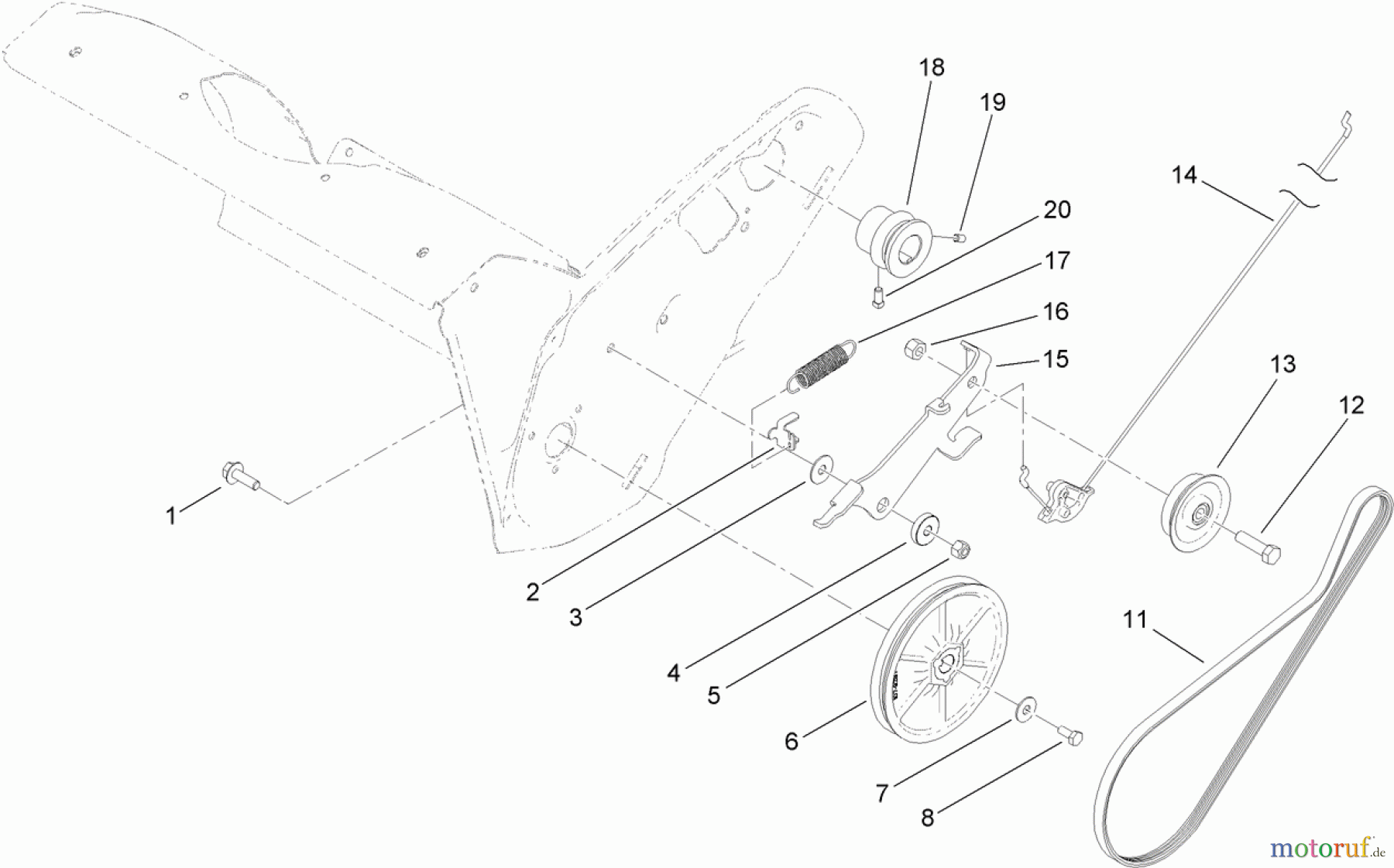  Toro Neu Snow Blowers/Snow Throwers Seite 1 38451 (621 R) - Toro Power Clear 621 R Snowthrower, 2013 (SN 313000001-313001999) ROTOR DRIVE ASSEMBLY