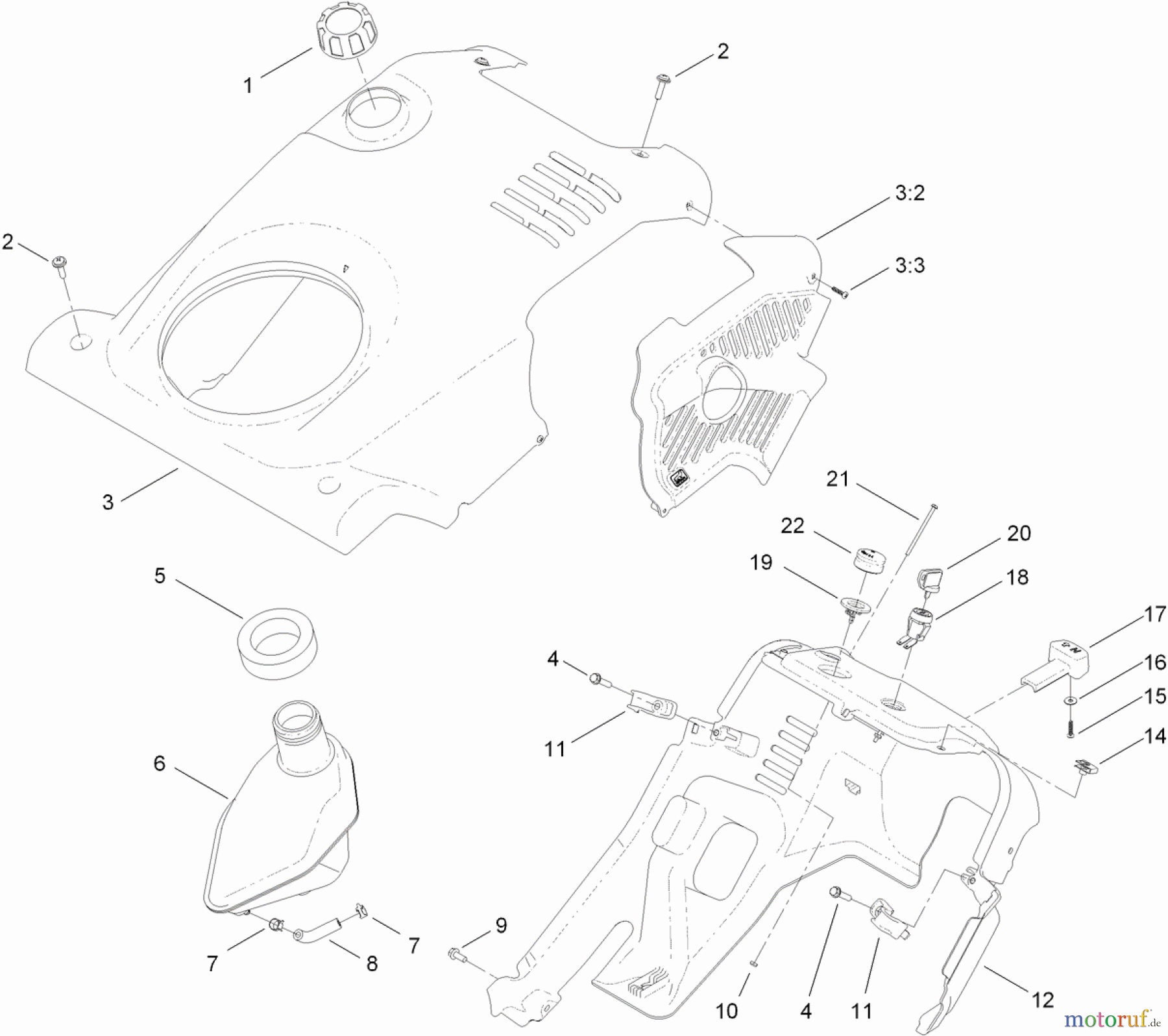  Toro Neu Snow Blowers/Snow Throwers Seite 1 38452 (621 E) - Toro Power Clear 621 E Snowthrower, 2012 (312000001-312999999) SHROUD ASSEMBLY