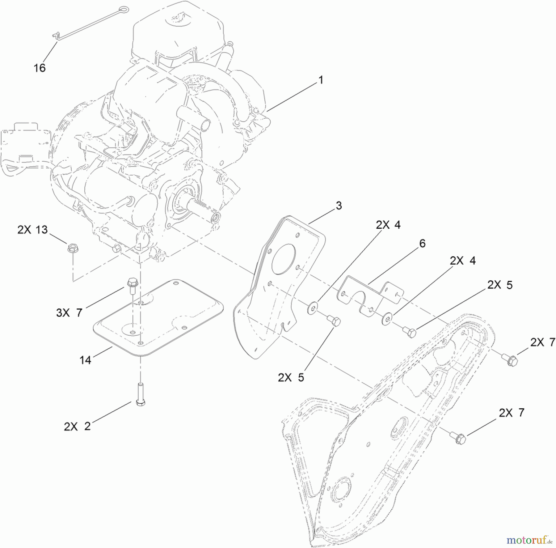  Toro Neu Snow Blowers/Snow Throwers Seite 1 38452 (621 E) - Toro Power Clear 621 E Snowthrower, 2013 (SN 313000001-313999999) ENGINE ASSEMBLY