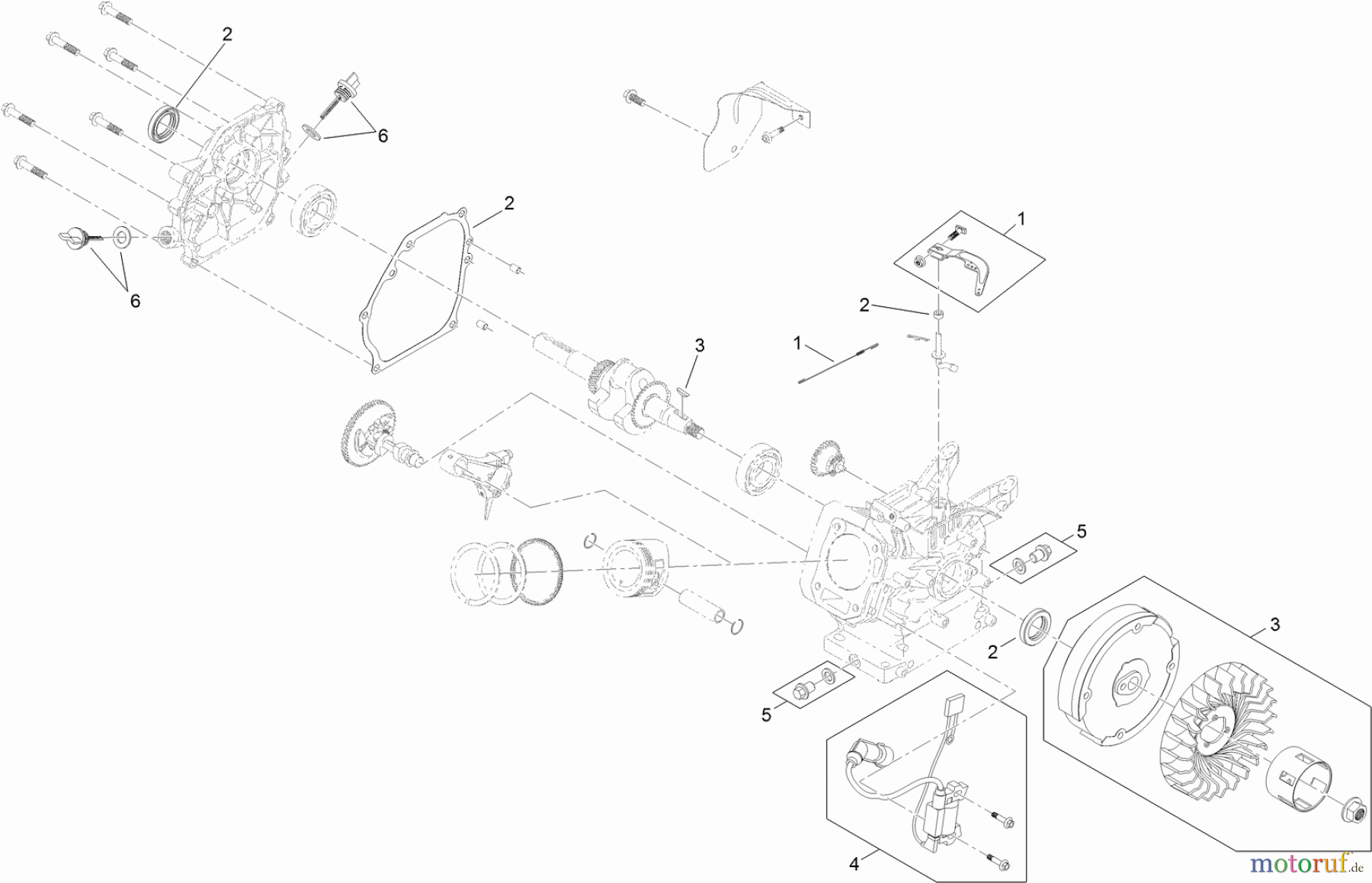  Toro Neu Snow Blowers/Snow Throwers Seite 1 38452 (621 E) - Toro Power Clear 621 E Snowthrower, 2013 (SN 313000001-313999999) ENGINE ASSEMBLY NO. 2