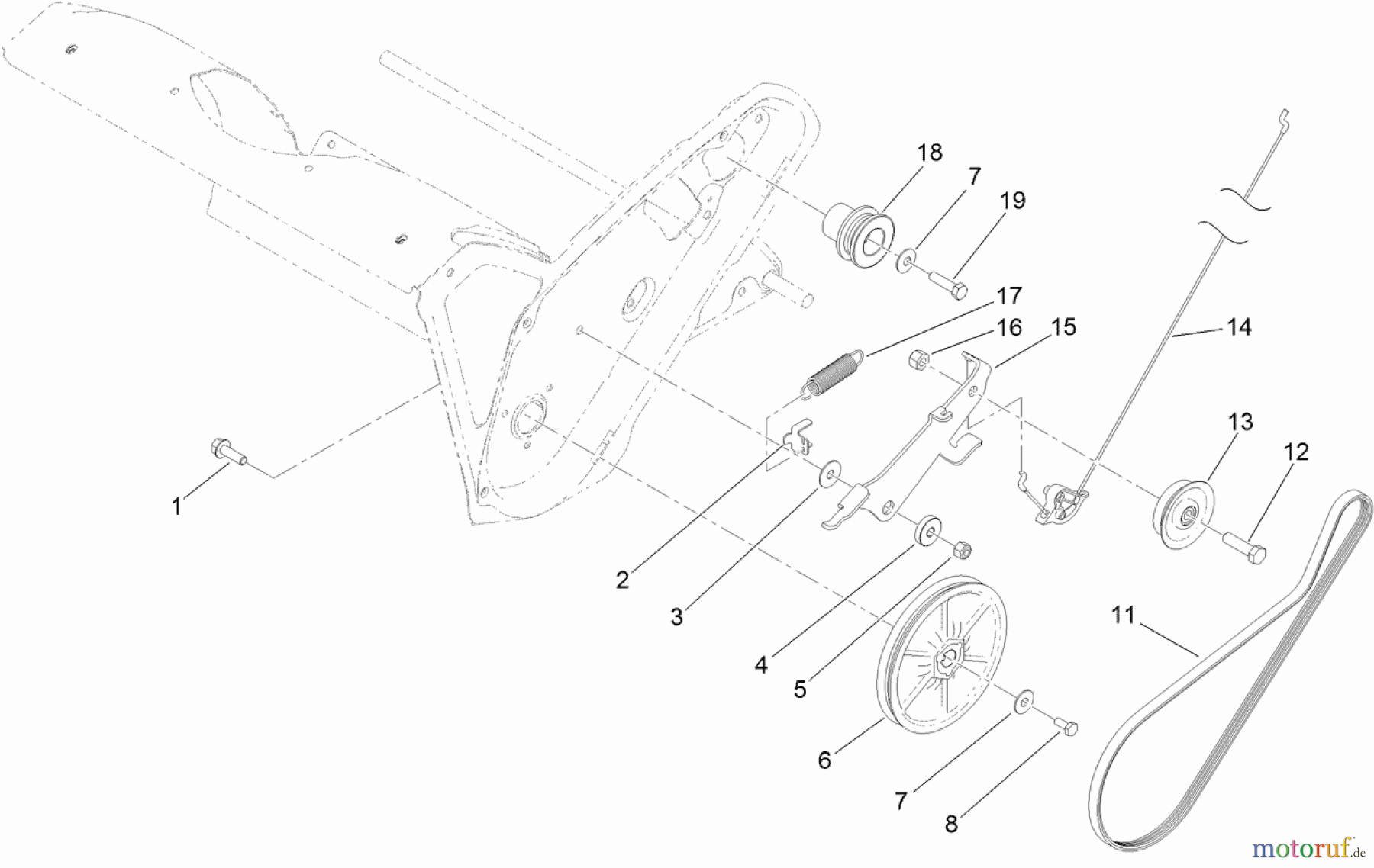  Toro Neu Snow Blowers/Snow Throwers Seite 1 38454 (621 ZE) - Toro Power Clear 621 ZE Snowthrower, 2013 (SN 313002000-313999999) ROTOR DRIVE ASSEMBLY