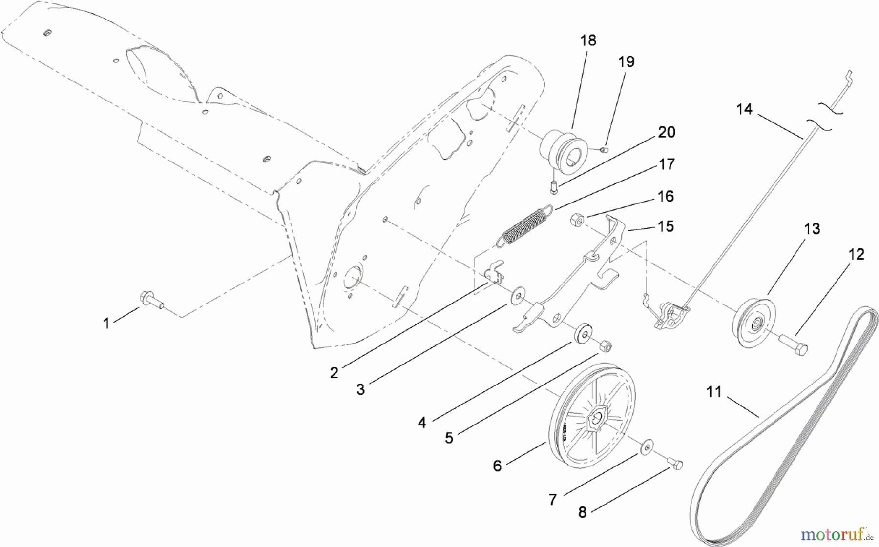  Toro Neu Snow Blowers/Snow Throwers Seite 1 38454 - Toro Power Clear Snowthrower, 2011 (311000001-311999999) ROTOR DRIVE ASSEMBLY