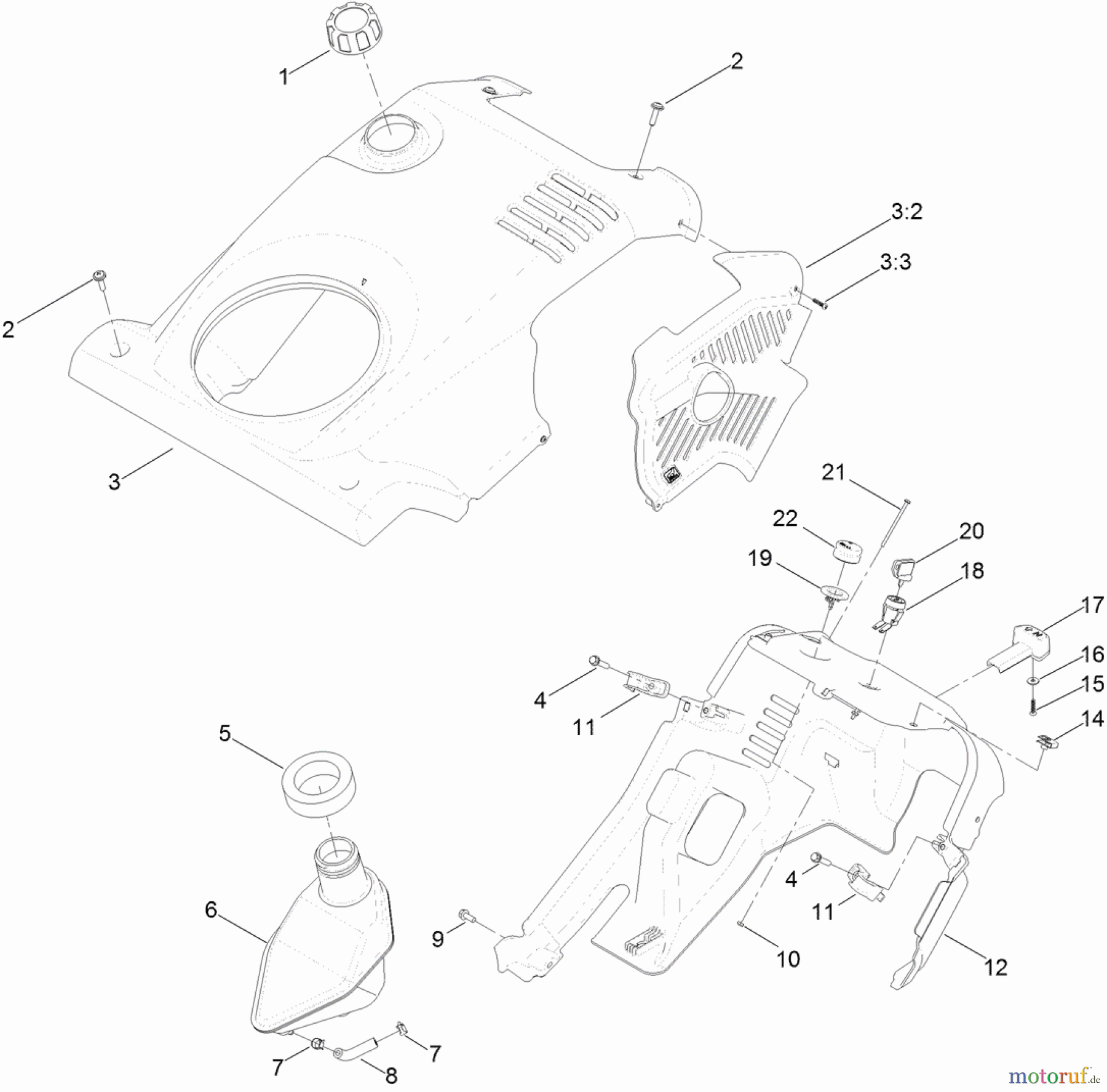  Toro Neu Snow Blowers/Snow Throwers Seite 1 38459 (621 QZE) - Toro Power Clear 621 QZE Snowthrower, 2013 (SN 313000001-313999999) SHROUD ASSEMBLY