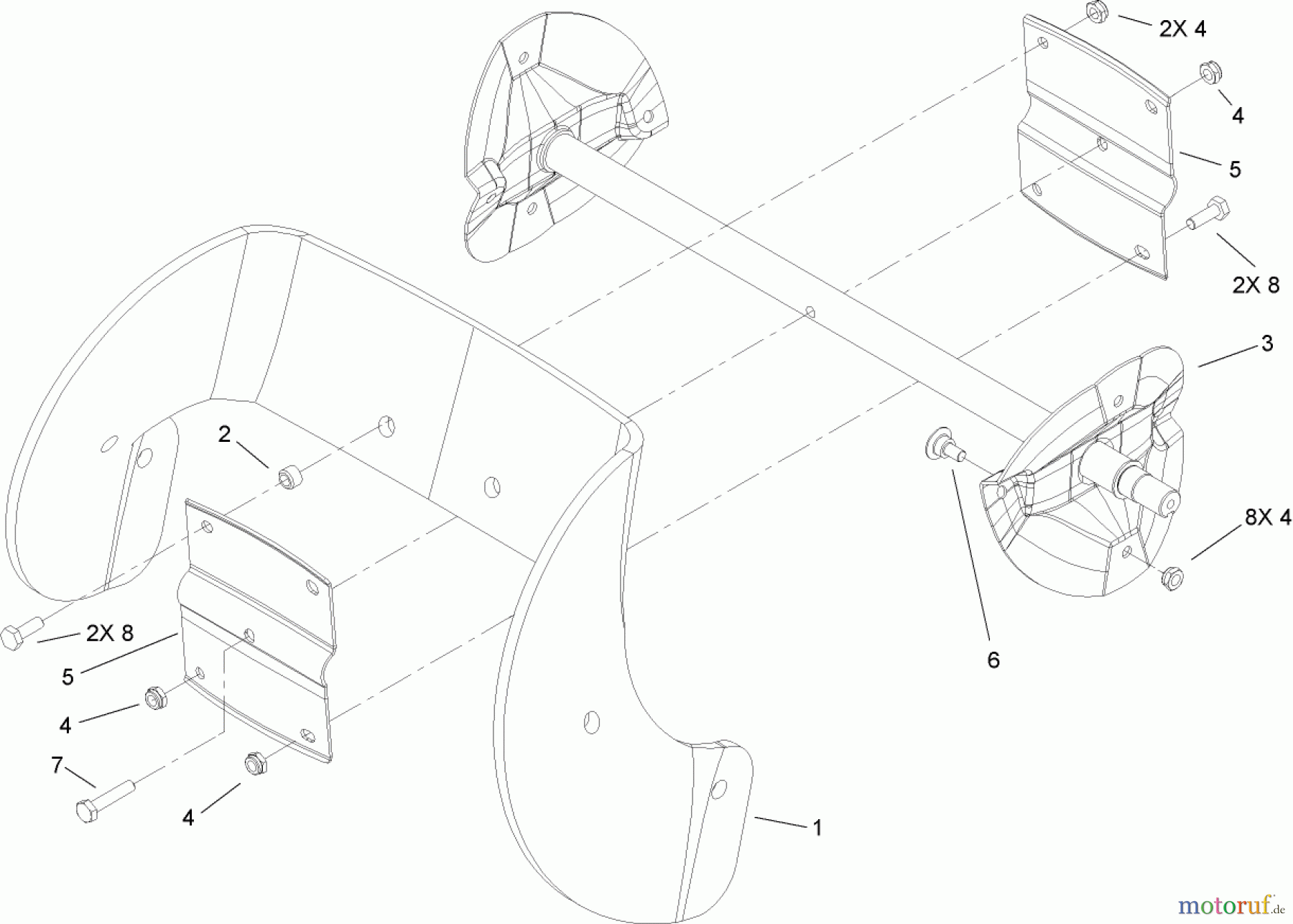  Toro Neu Snow Blowers/Snow Throwers Seite 1 38515 (2450) - Toro CCR 2450 GTS Snowthrower, 2007 (270000001-270010000) ROTOR ASSEMBLY