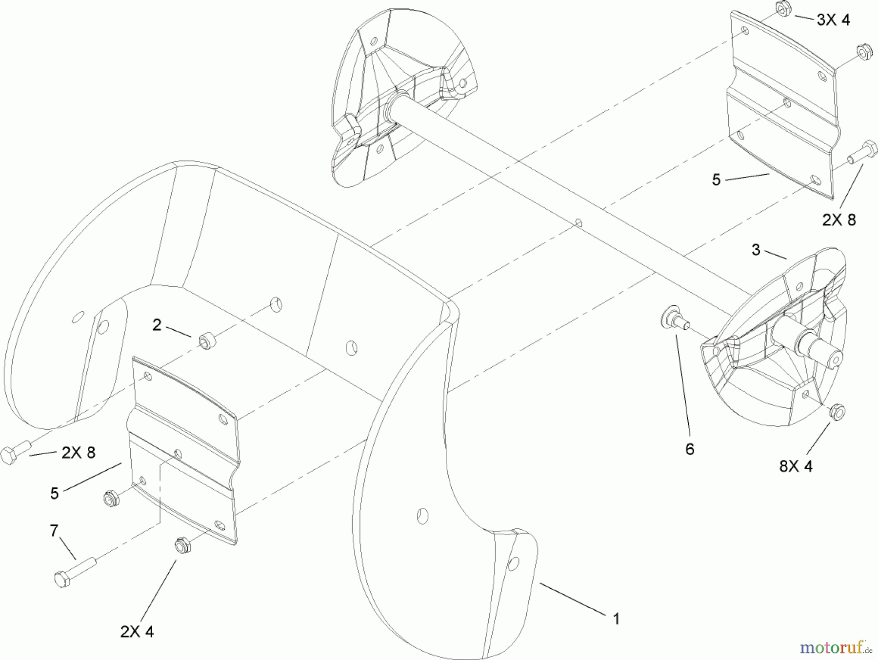  Toro Neu Snow Blowers/Snow Throwers Seite 1 38516 (2450) - Toro CCR 2450 GTS Snowthrower, 2006 (260000001-260010000) ROTOR ASSEMBLY