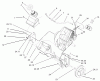 Toro 38518 (3650) - CCR 3650 GTS Snowthrower, 2004 (240000001-240999999) Ersatzteile ENGINE AND FRAME ASSEMBLY