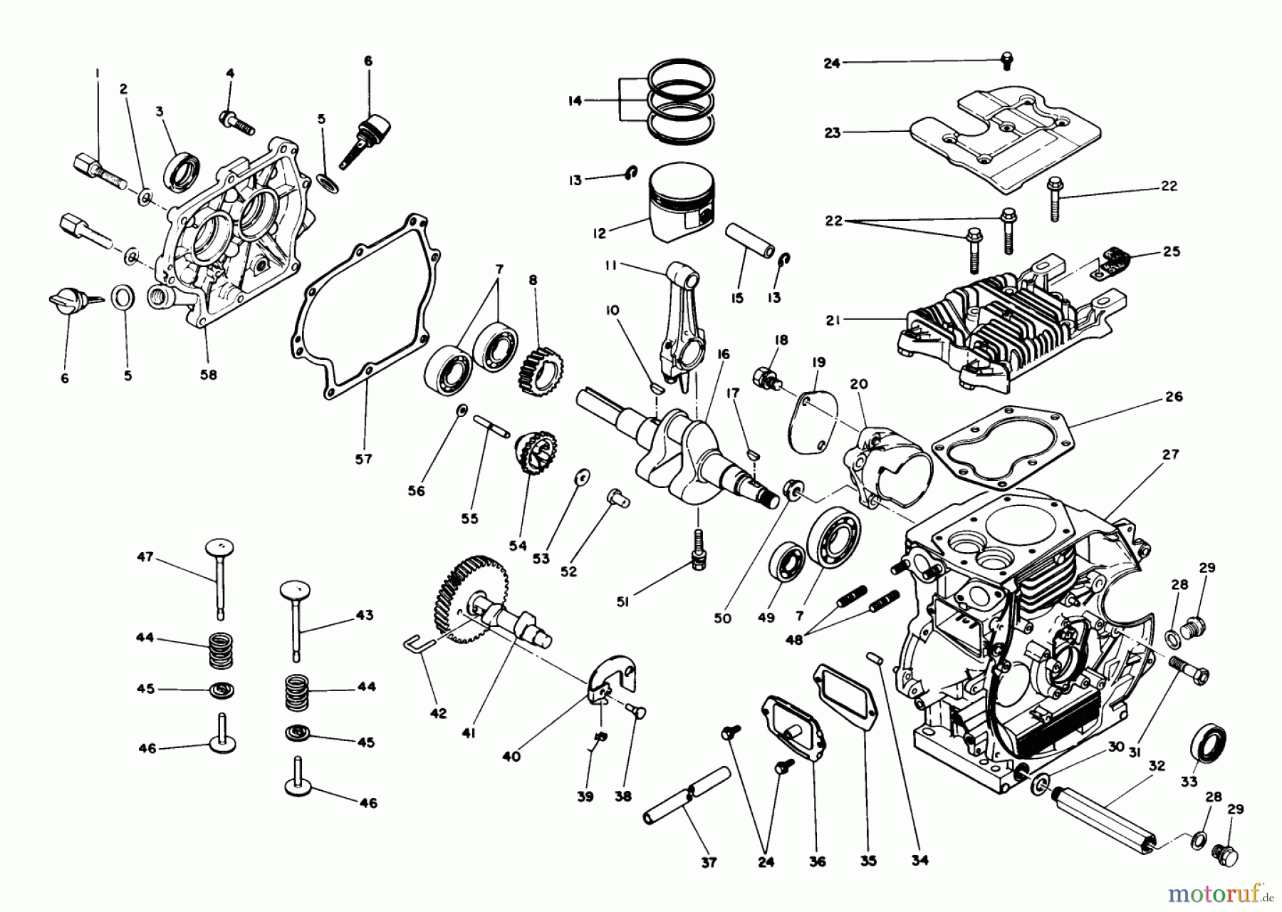  Toro Neu Snow Blowers/Snow Throwers Seite 1 38545 (828) - Toro 828 Power Shift Snowthrower, 1989 (9000001-9999999) ENGINE NO. 63-3010 CRANKCASE ASSEMBLY (SERIAL NO. 9000101 THRU 9000330)