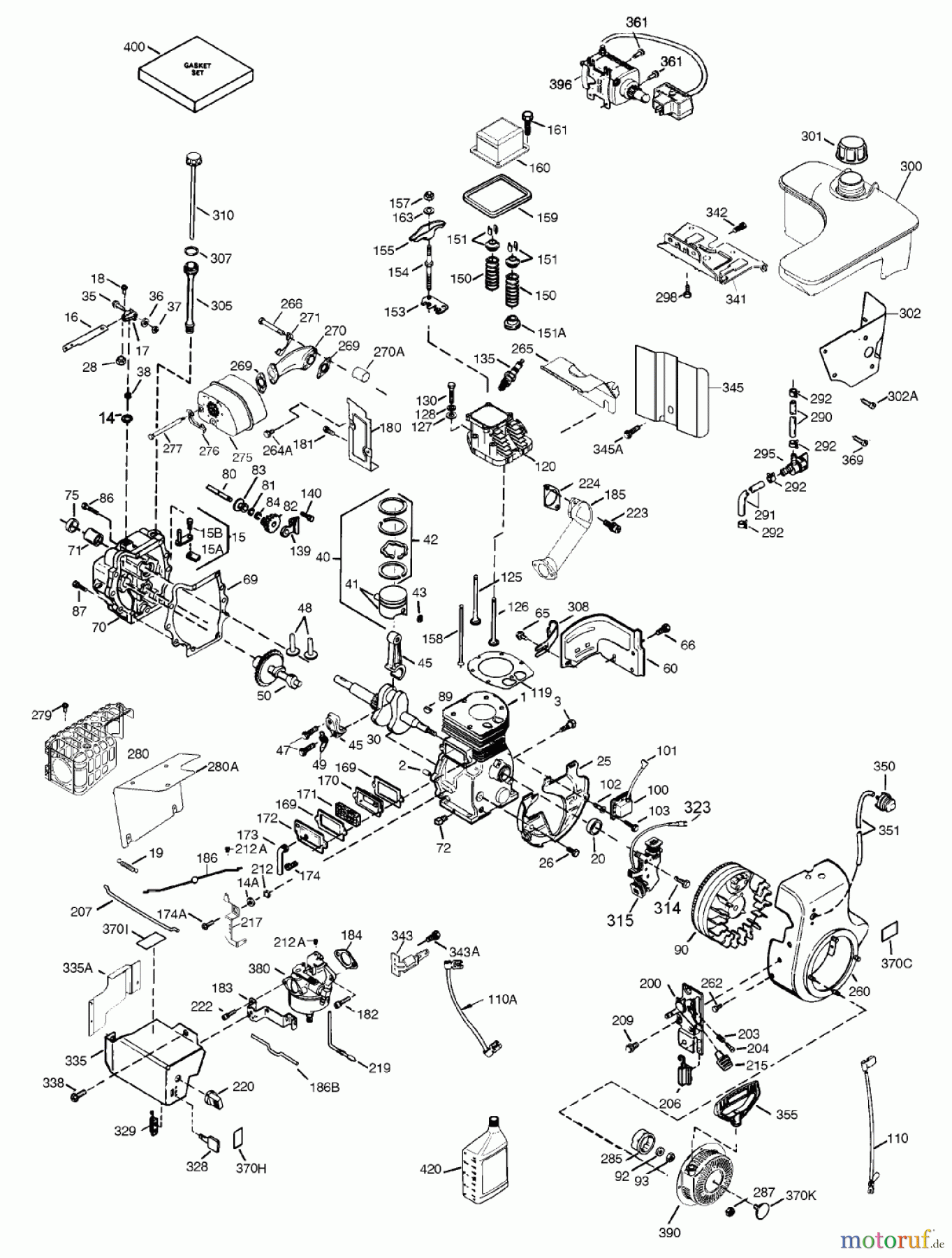  Toro Neu Snow Blowers/Snow Throwers Seite 1 38560 (1028) - Toro 1028 Power Shift Snowthrower, 2004 (240000001-240999999) TECUMSEH ENGINE ASSEMBLY MODEL NO. OHSK100-221606D