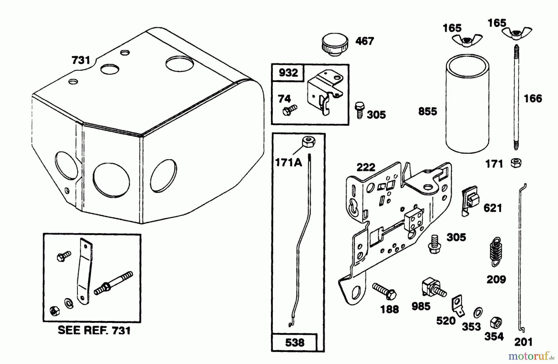  Toro Neu Snow Blowers/Snow Throwers Seite 1 38566 (1132) - Toro 1132 Power Shift Snowthrower, 1995 (59000001-59999999) ENGINE BRIGGS & STRATTON MODELS 252416-0756-01 & 252416-0757-01 #4