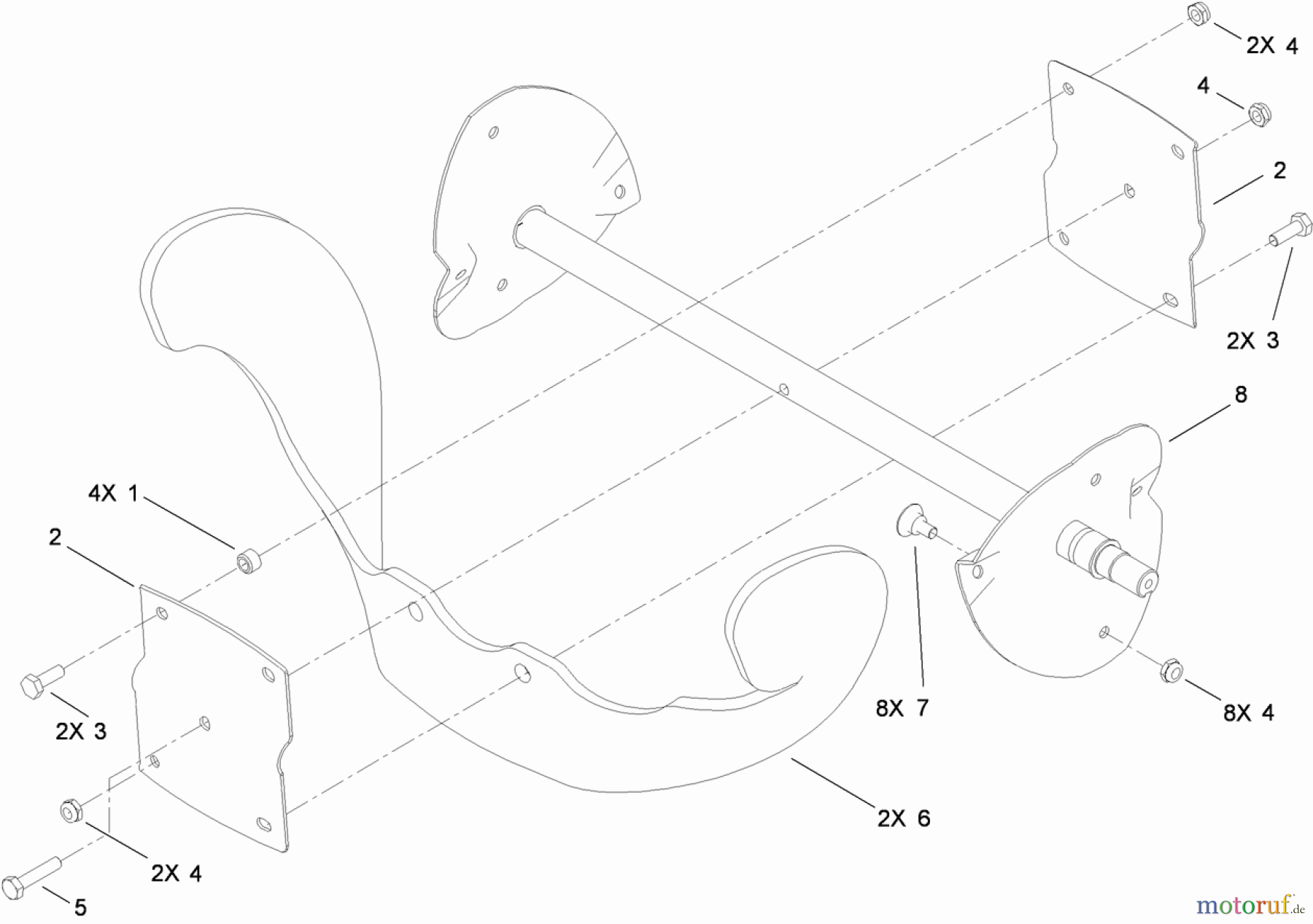  Toro Neu Snow Blowers/Snow Throwers Seite 1 38567 (6053 R) - Toro CCR 6053 R Quick Clear Snowthrower, 2011 (311000001-311999999) ROTOR ASSEMBLY